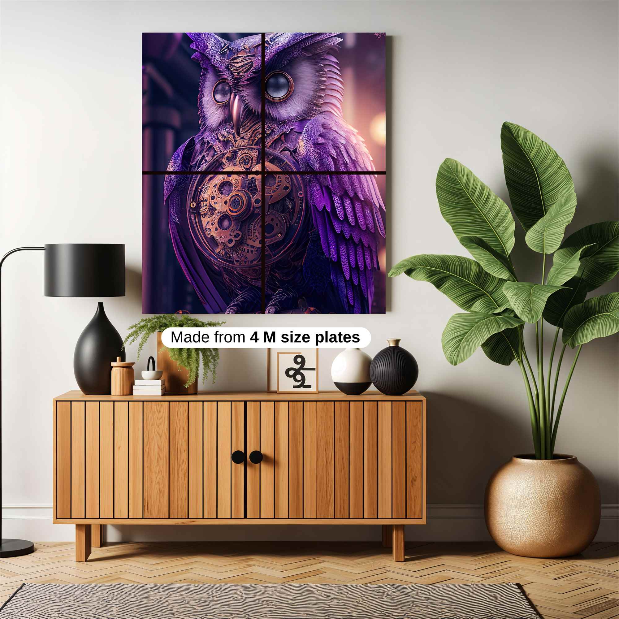 Owl Steampunk Safe Wall Magnetic / M