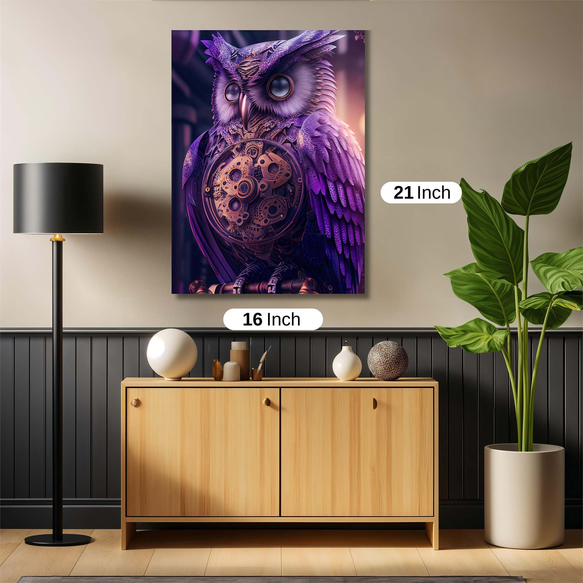 Owl Steampunk Safe Wall Magnetic / M