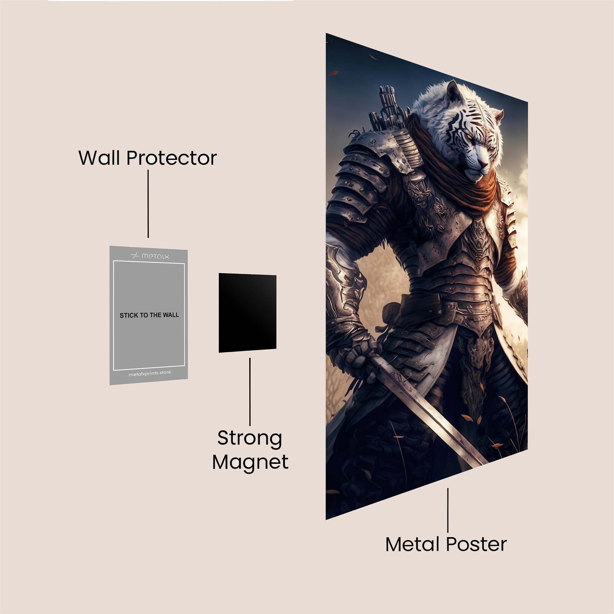 Tiger Warrior Safe Wall Magnetic / M