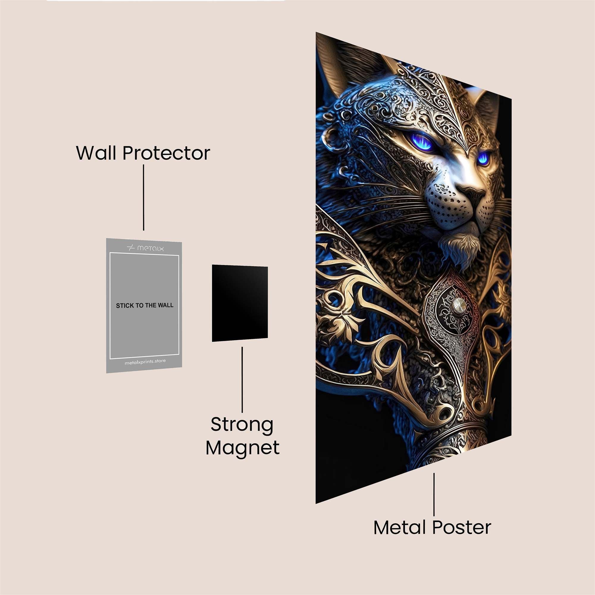 Mystic Cat Safe Wall Magnetic / M