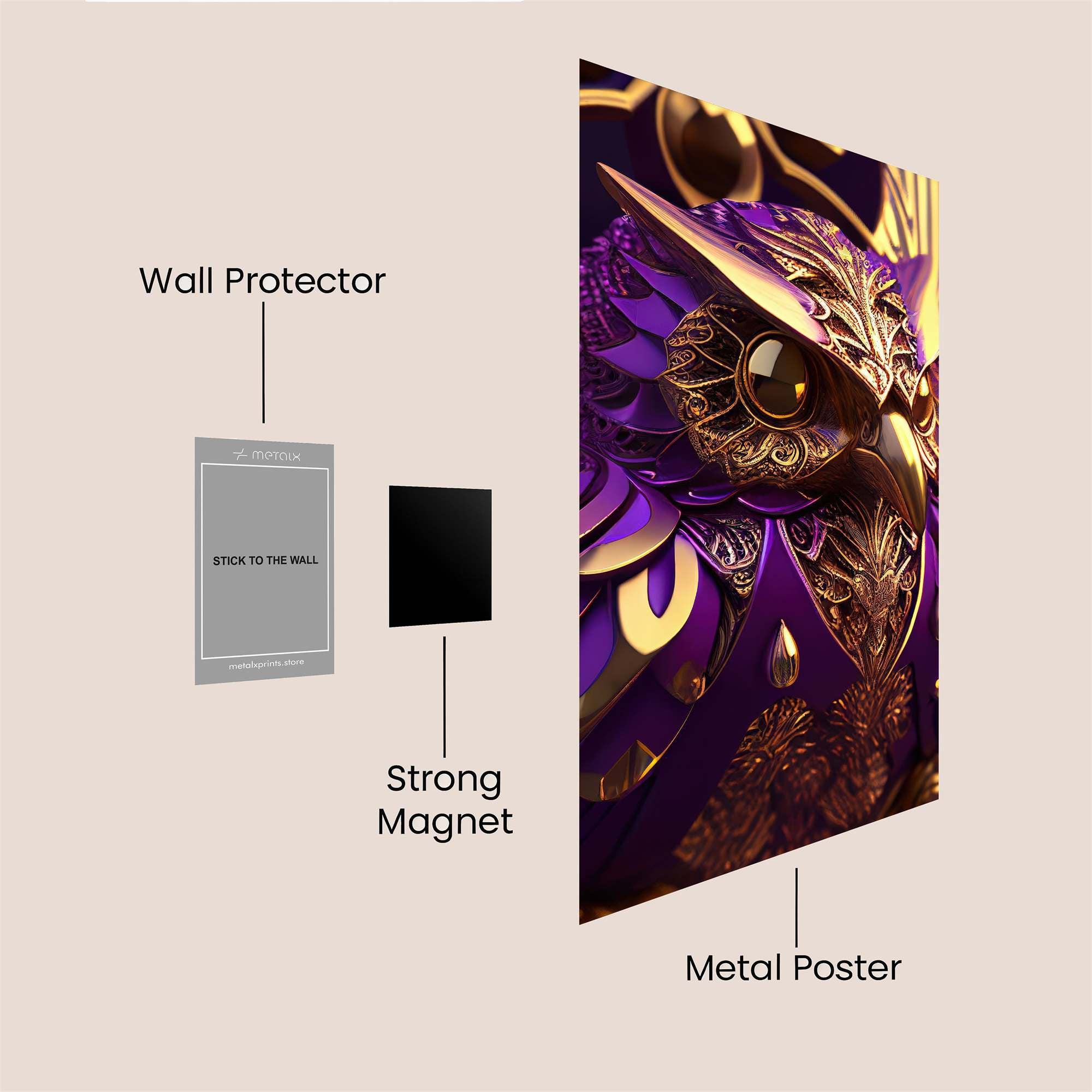 Owl Regal Safe Wall Magnetic / M