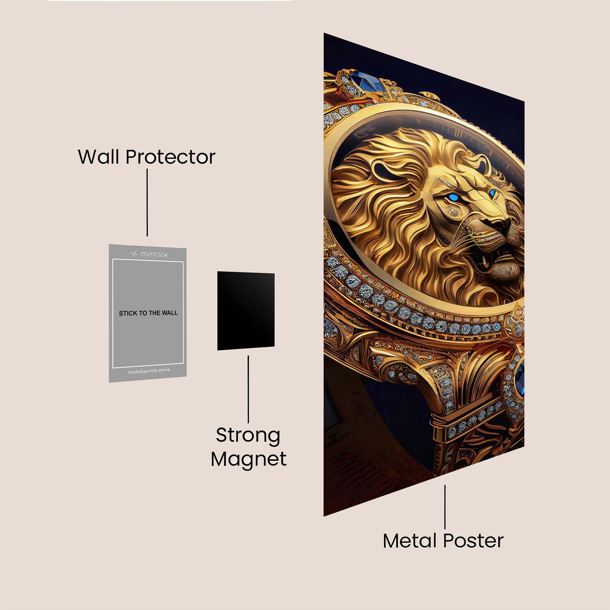 Lion Majestic Safe Wall Magnetic / M