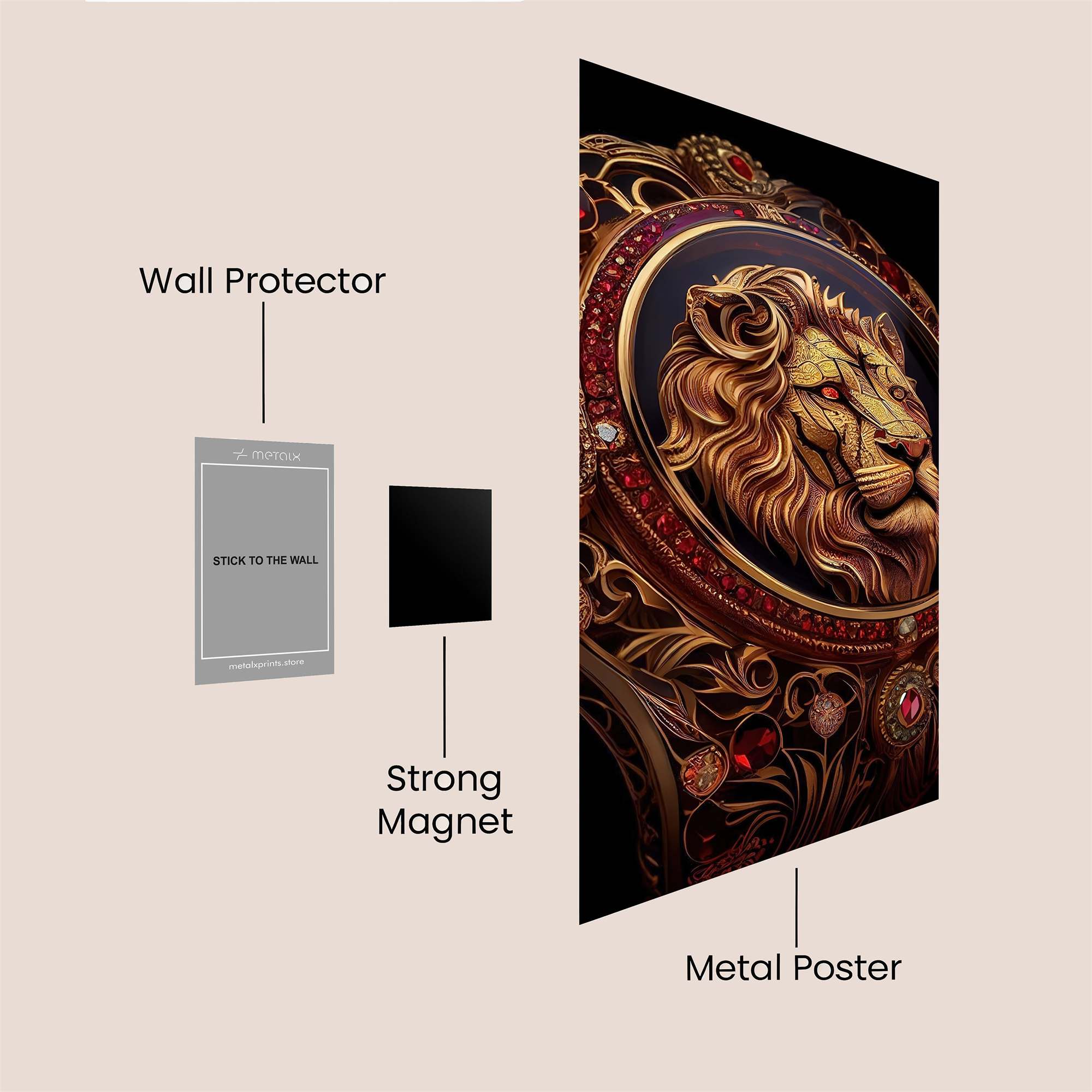 Lion Majesty Safe Wall Magnetic / M