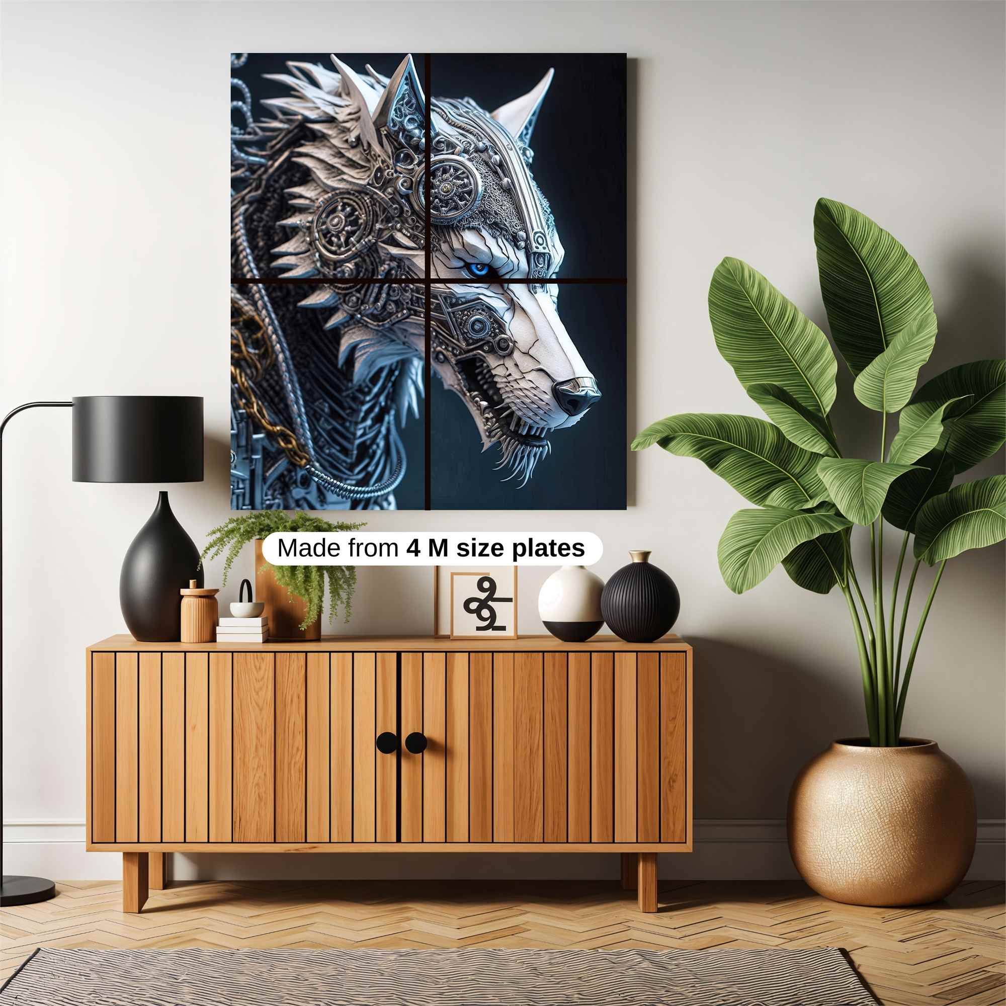 Cyberwolf Menace Safe Wall Magnetic / M