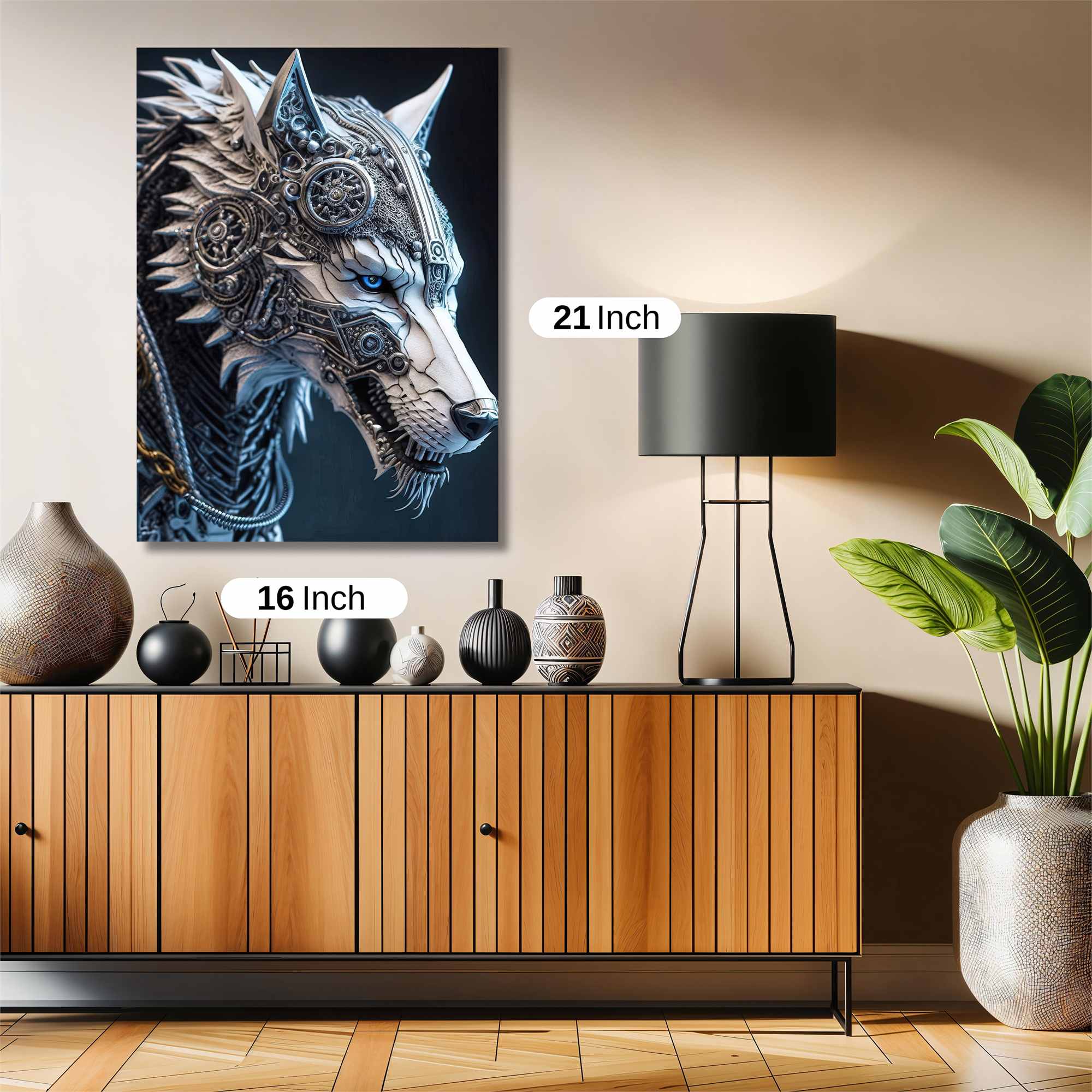 Cyberwolf Menace Safe Wall Magnetic / M