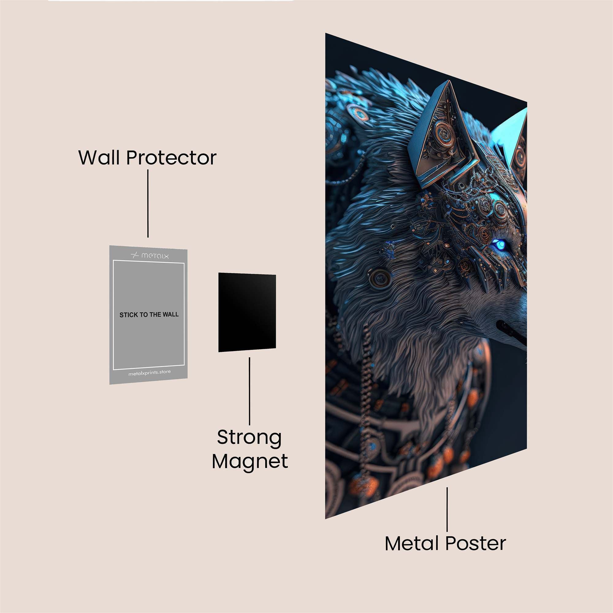 Mecha Wolf Safe Wall Magnetic / M