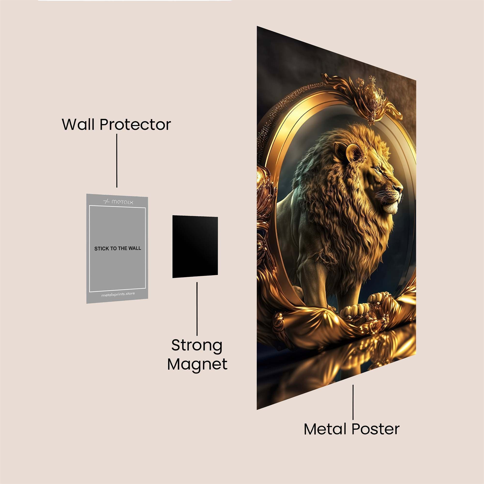 Lion Majestic Safe Wall Magnetic / M