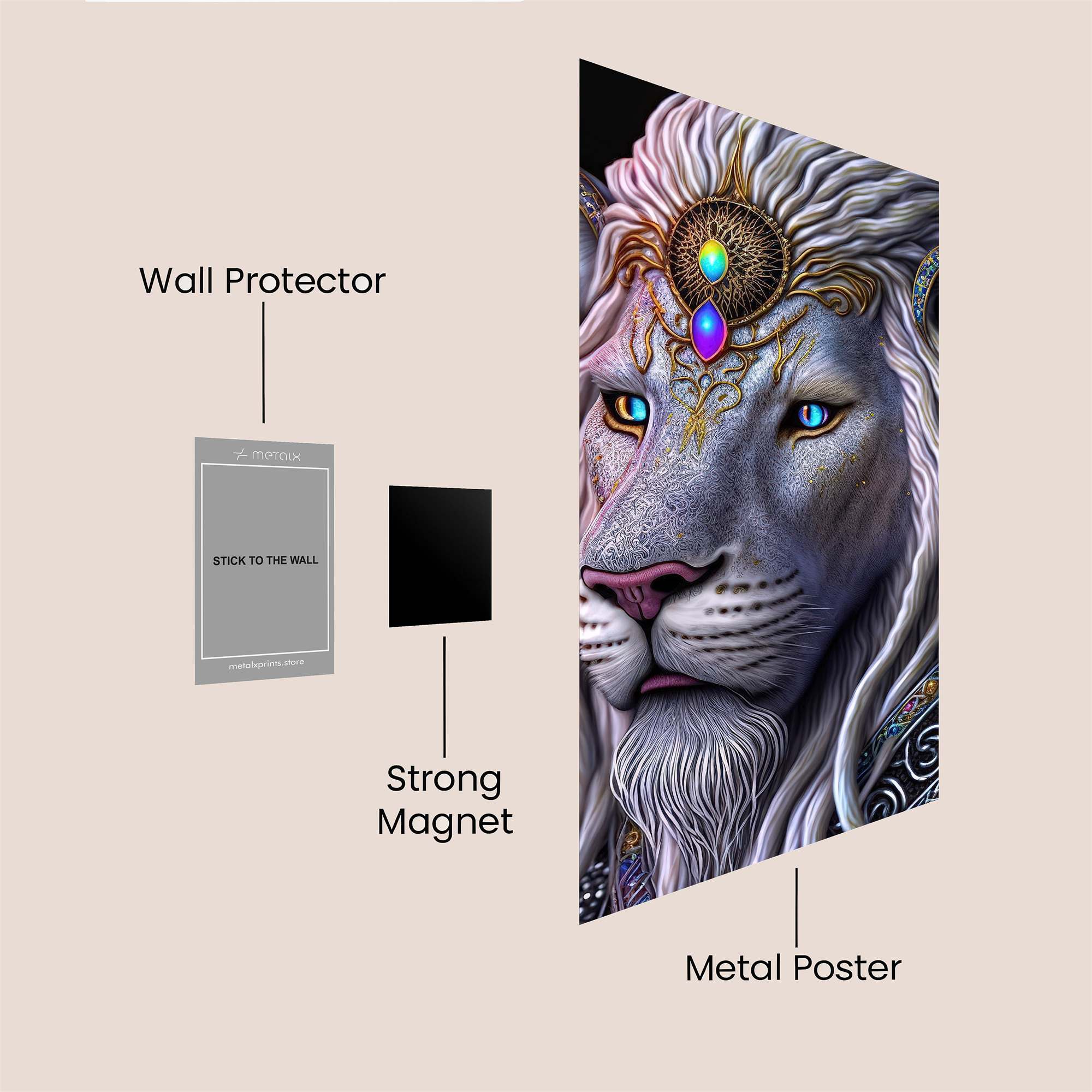 Lion Majestic Safe Wall Magnetic / M