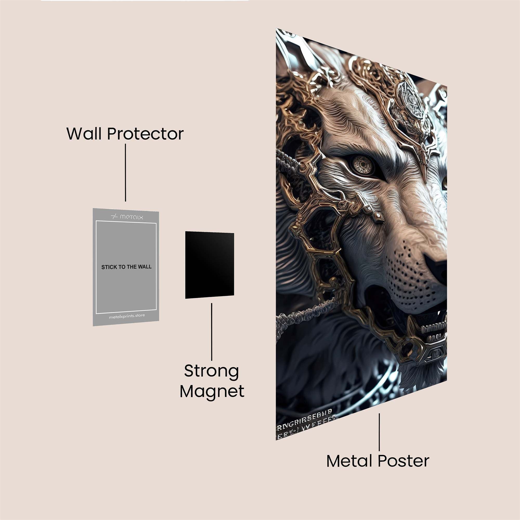 Regal Wolf Safe Wall Magnetic / M