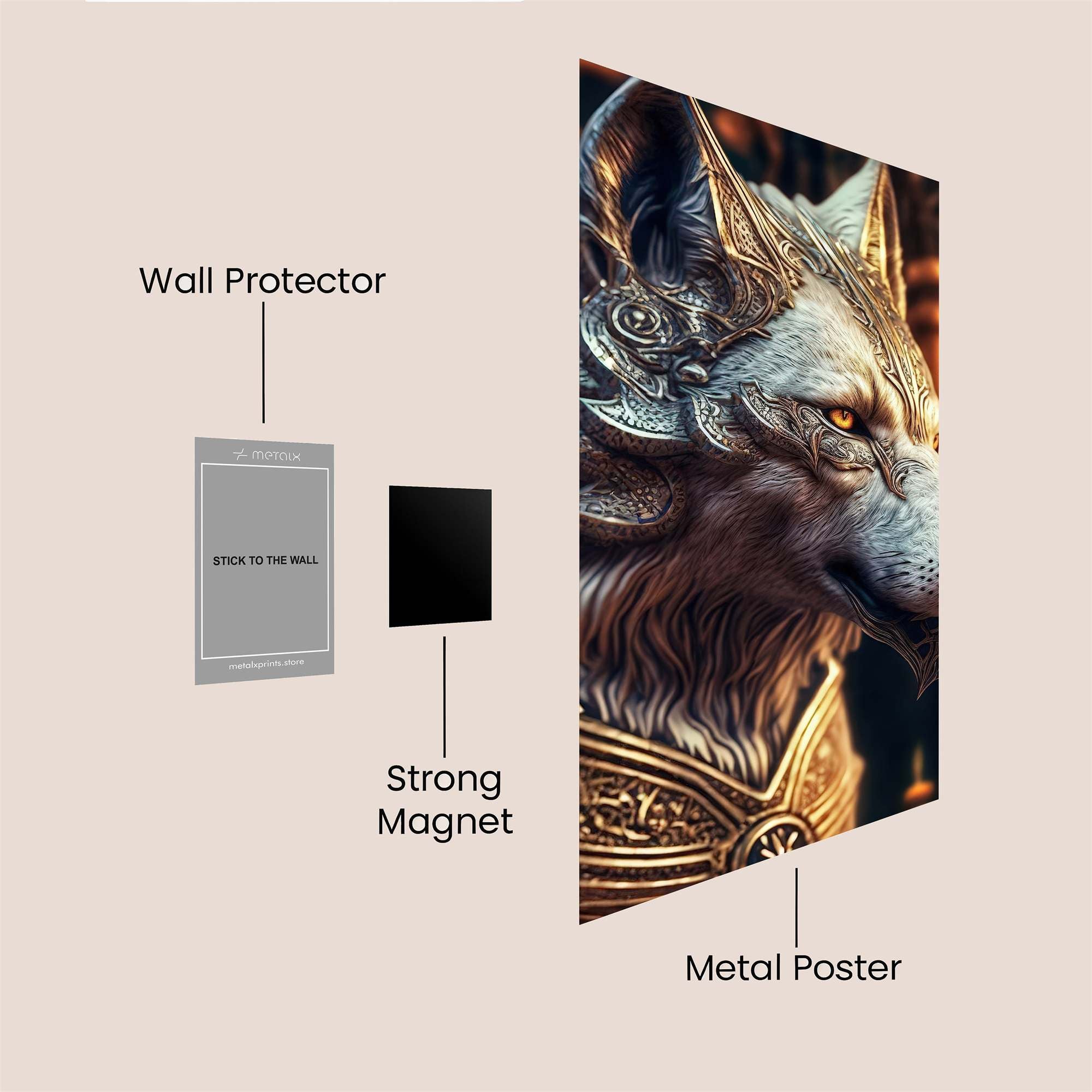 Regal Wolf Safe Wall Magnetic / M