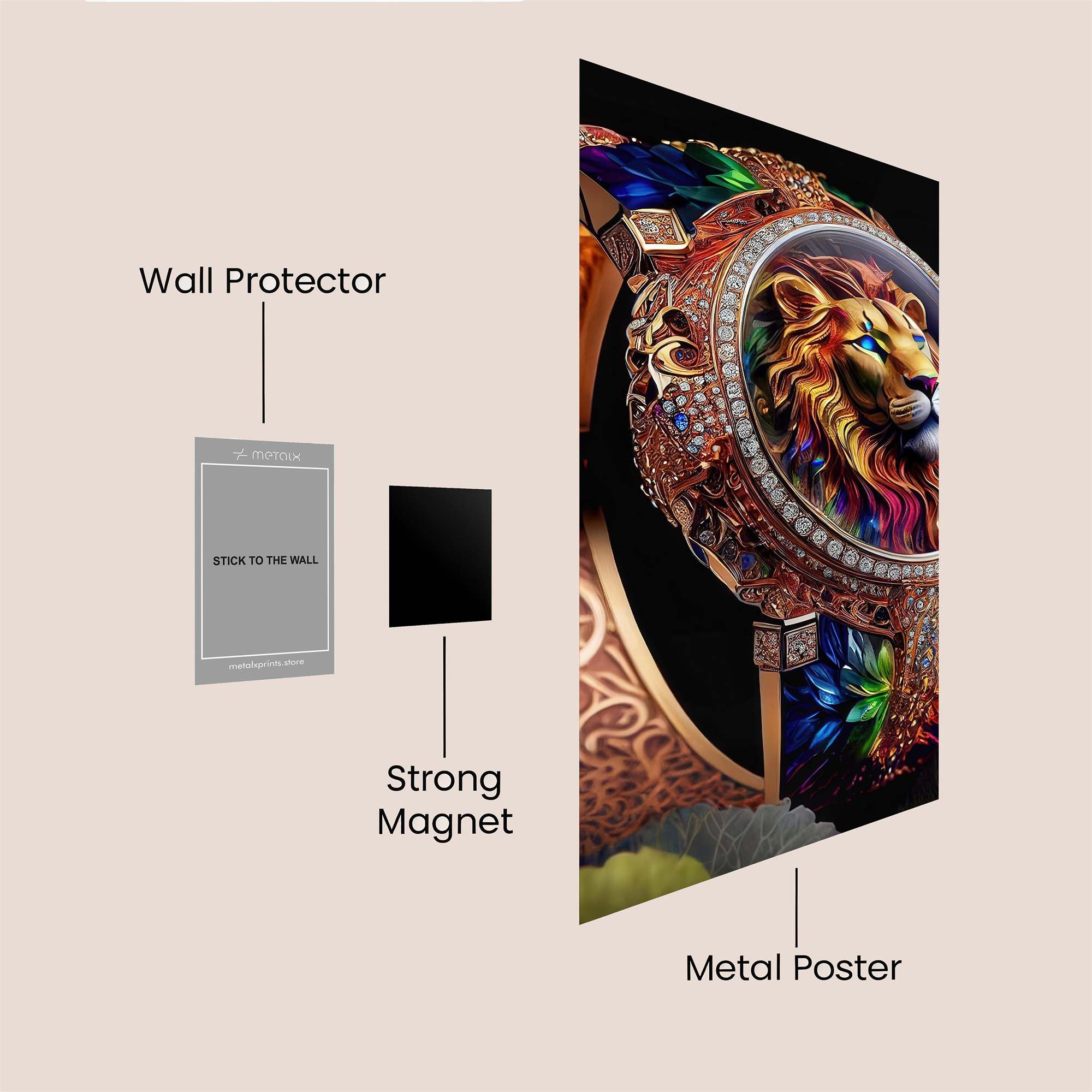 Lion Majestic Safe Wall Magnetic / M