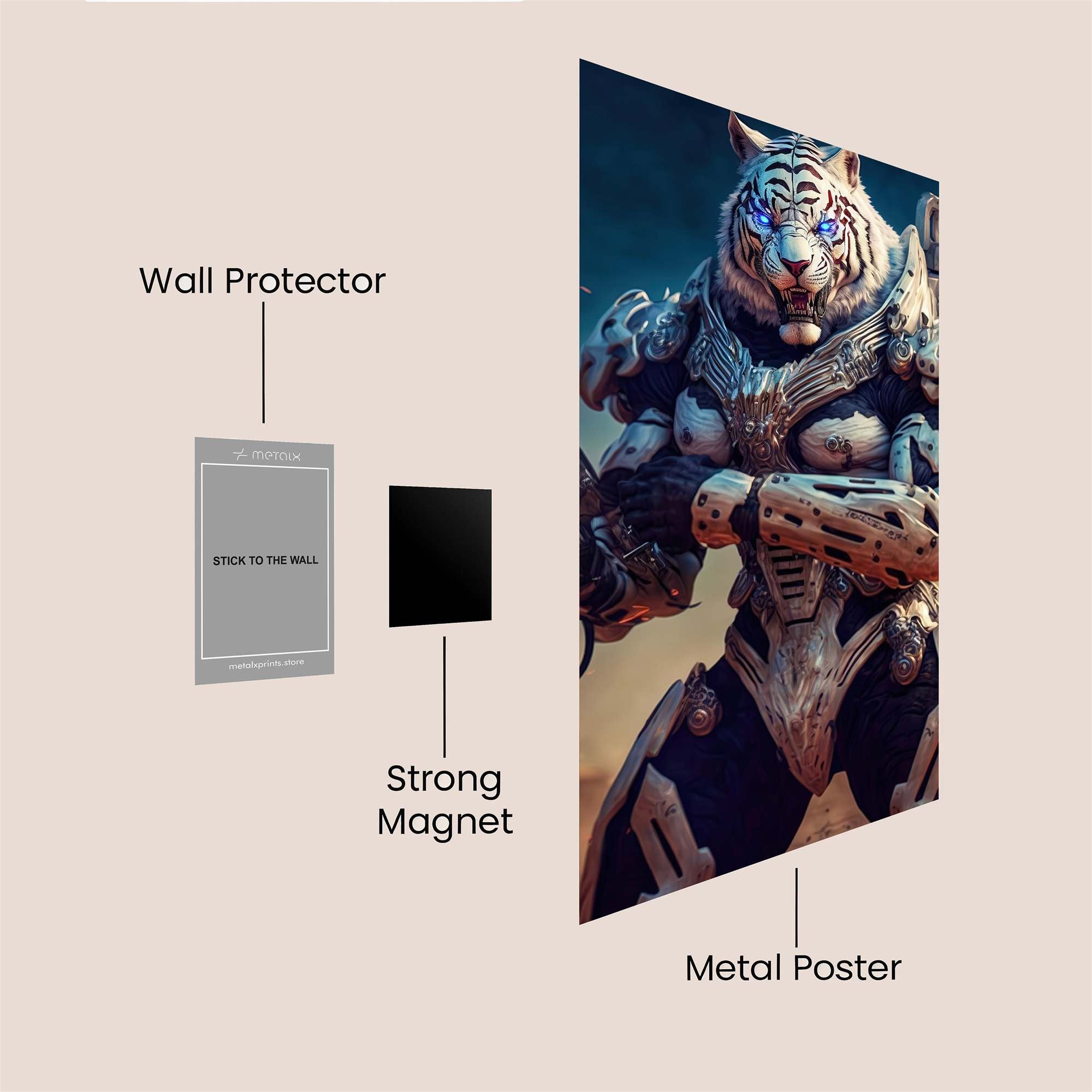 Tiger Fury Safe Wall Magnetic / M