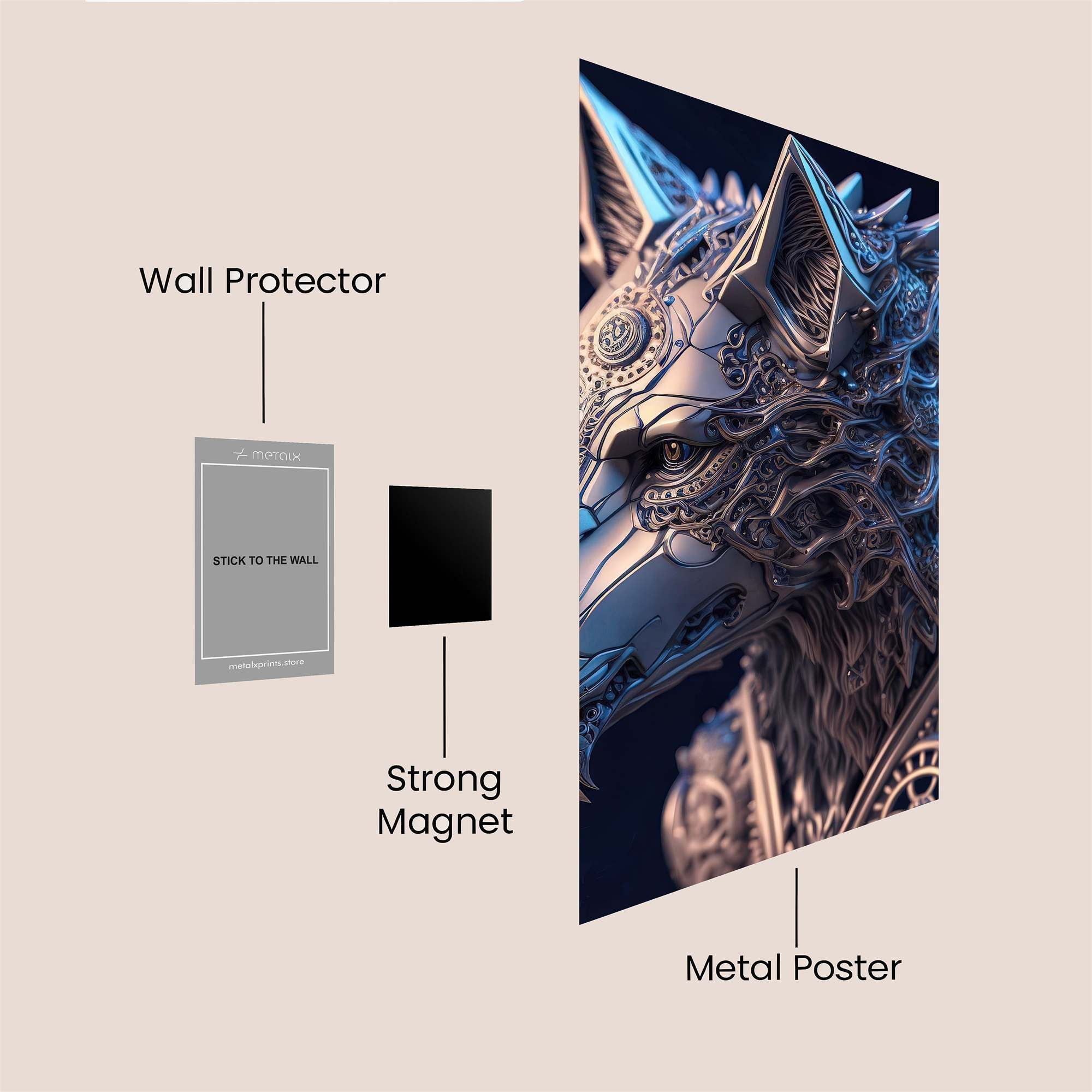 Steampunk Serenity Safe Wall Magnetic / M