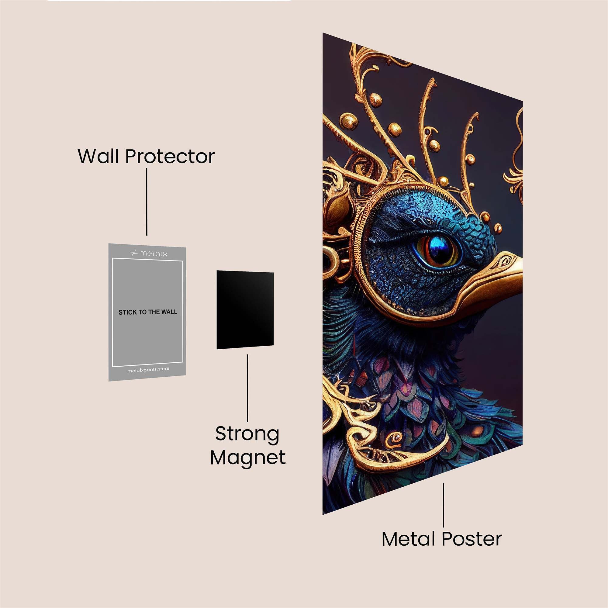 Peacock Majestic Safe Wall Magnetic / M