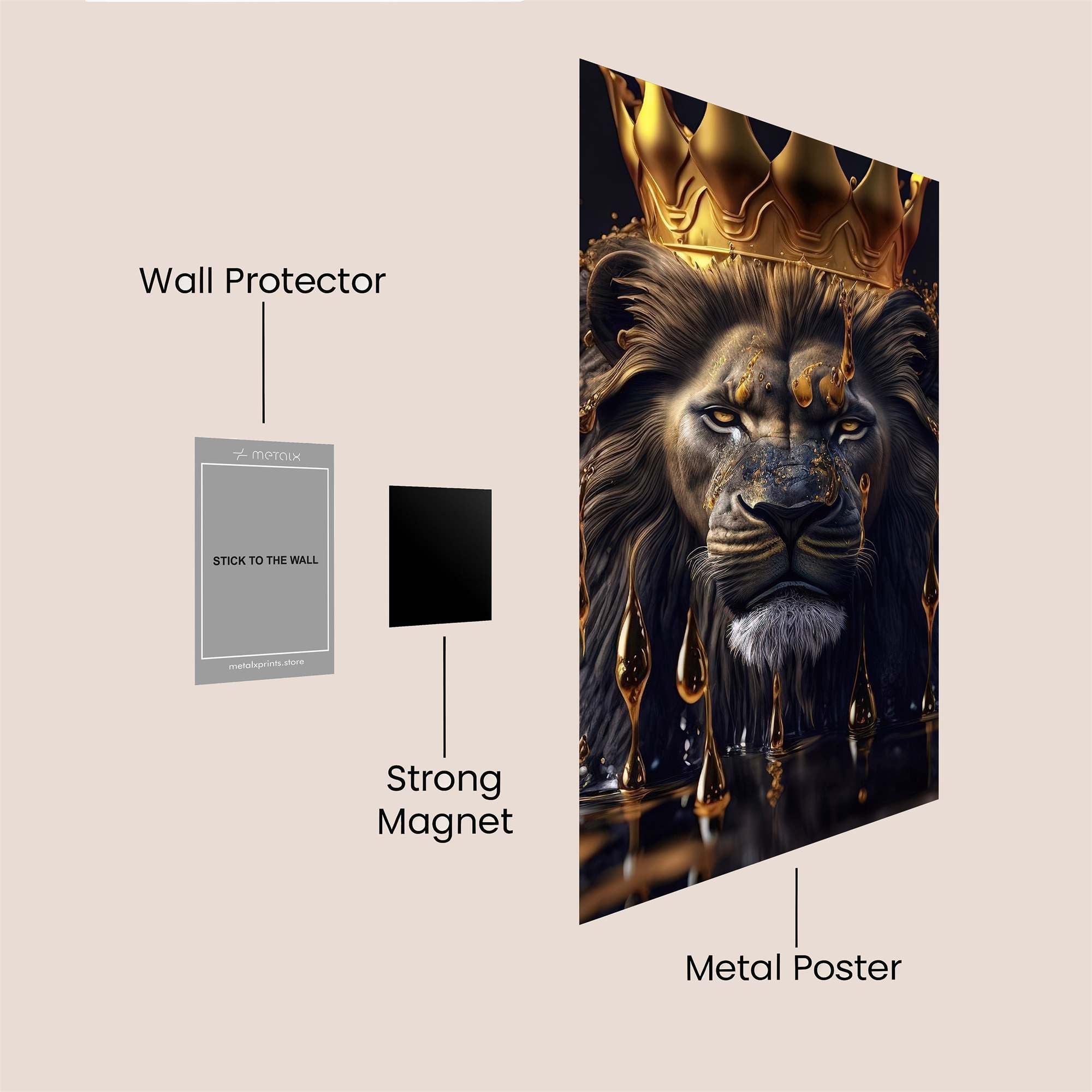Lion Royalty Safe Wall Magnetic / M
