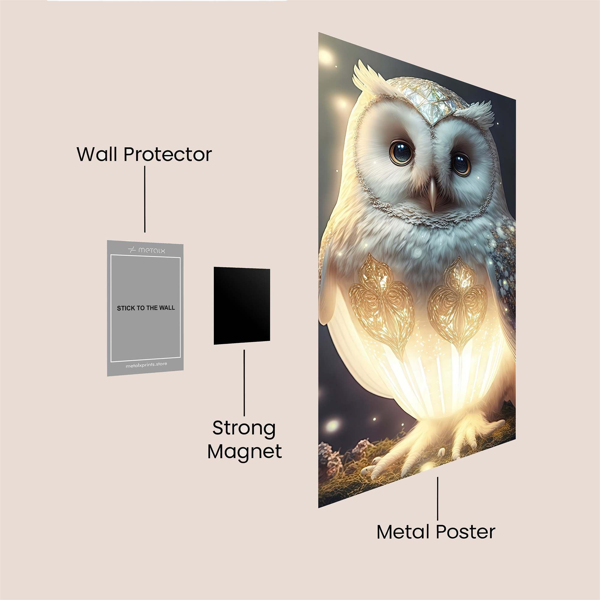Owl Radiance Safe Wall Magnetic / M