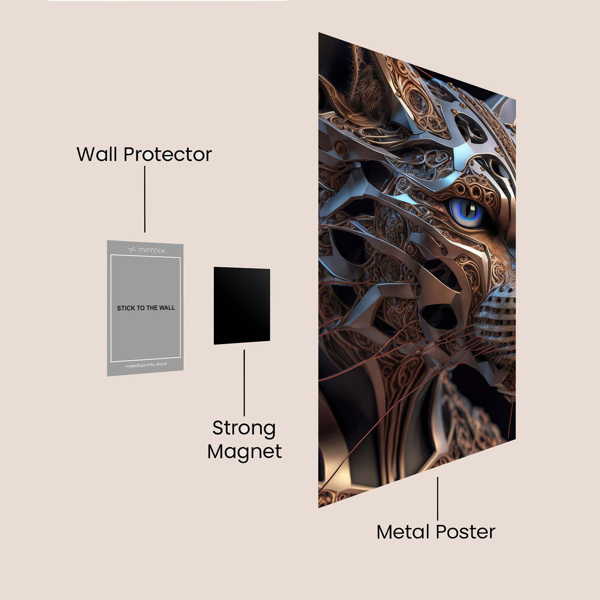 Leopard Intricacy Safe Wall Magnetic / M