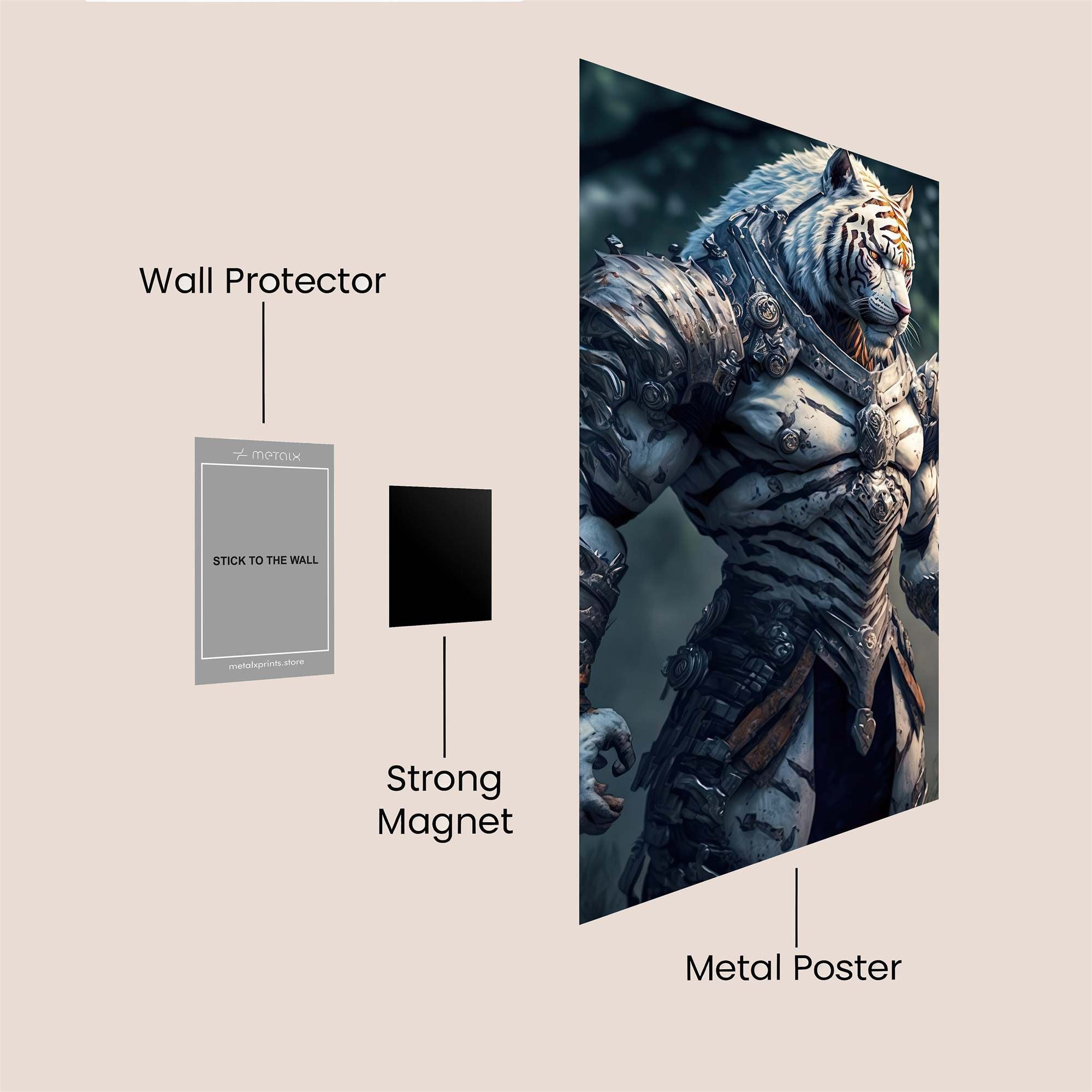 Tiger Warrior Safe Wall Magnetic / M