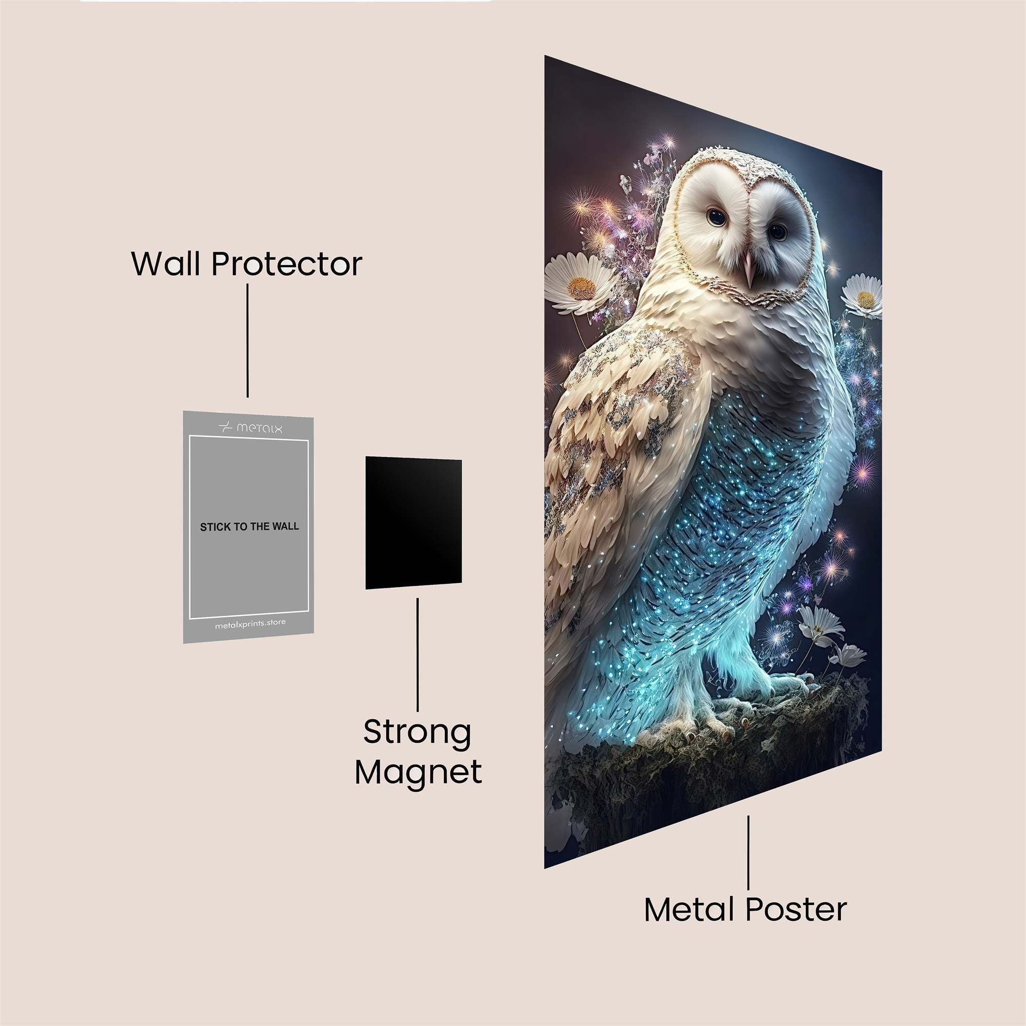 Luminous Owl Safe Wall Magnetic / M