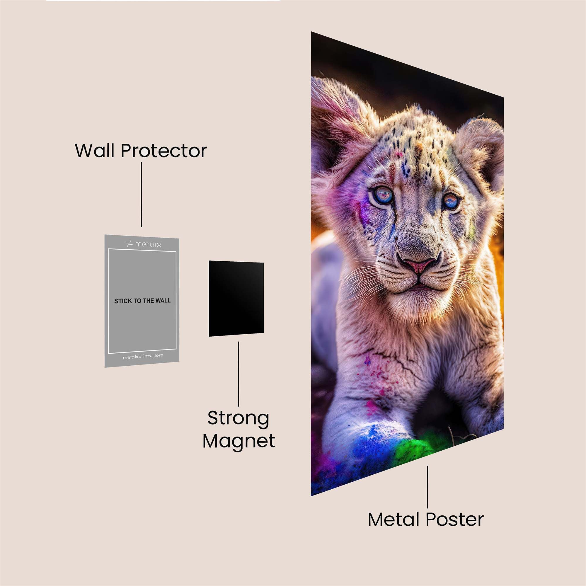Lion Cub - Vibrant Safe Wall Magnetic / M