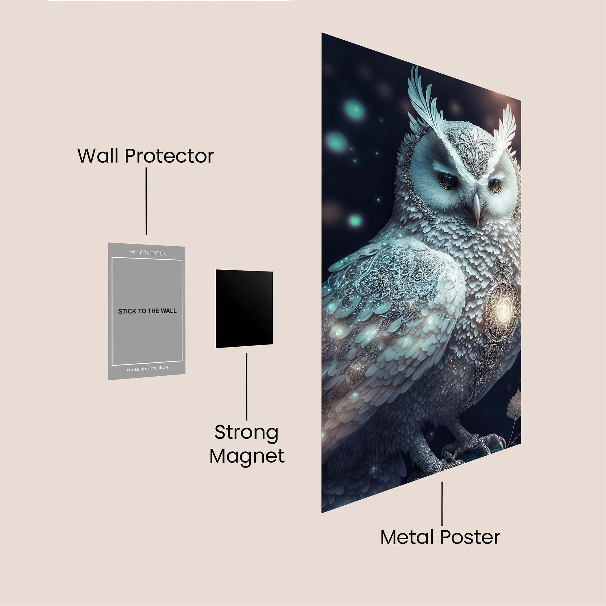 Owl Radiance Safe Wall Magnetic / M