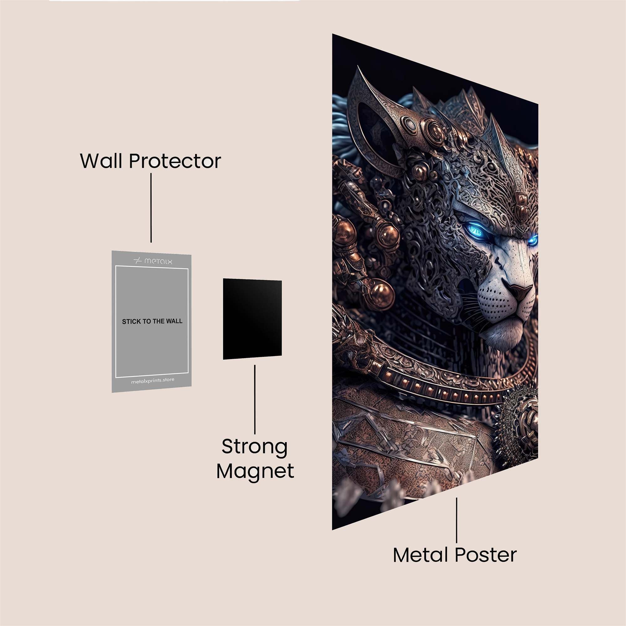 Lion Majestic Safe Wall Magnetic / M