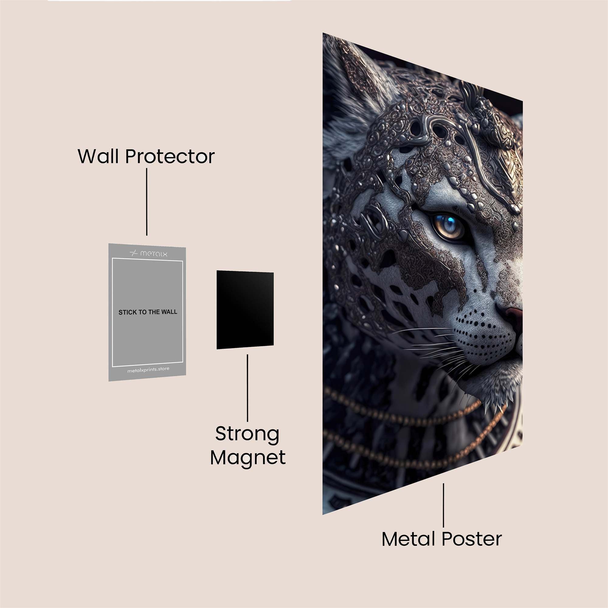 Regal Leopard Safe Wall Magnetic / M