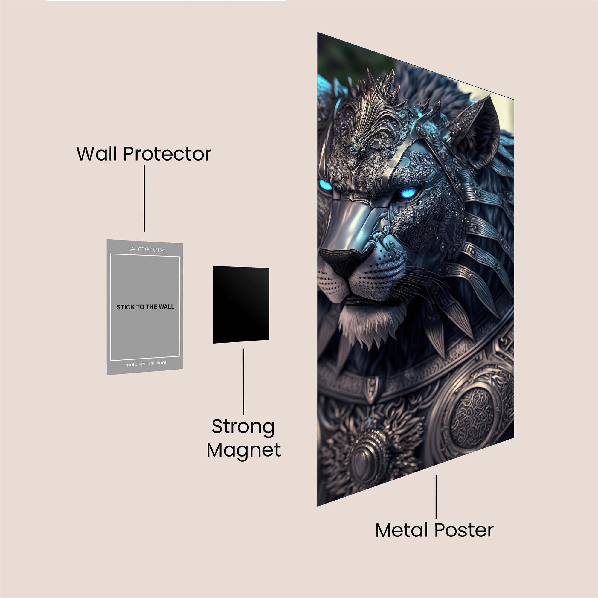 Lion Majestic Safe Wall Magnetic / M