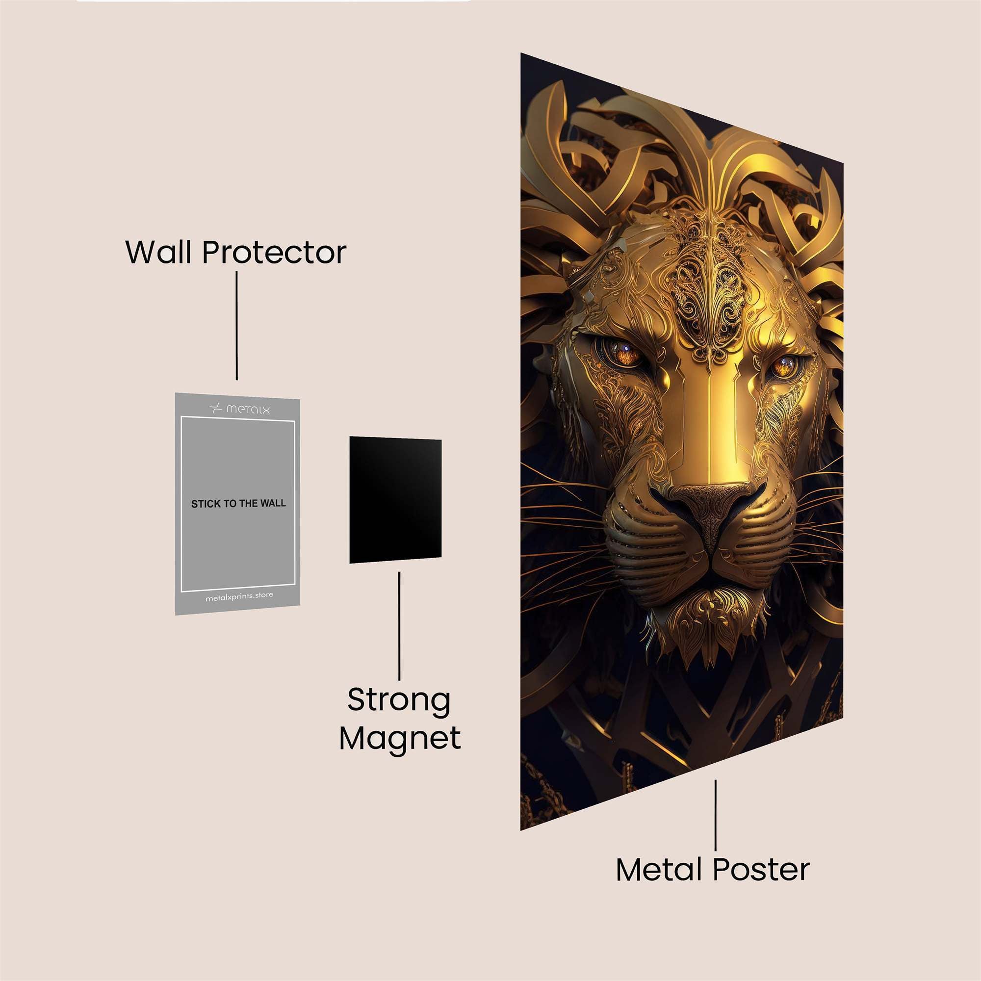Lion Majestic Safe Wall Magnetic / M