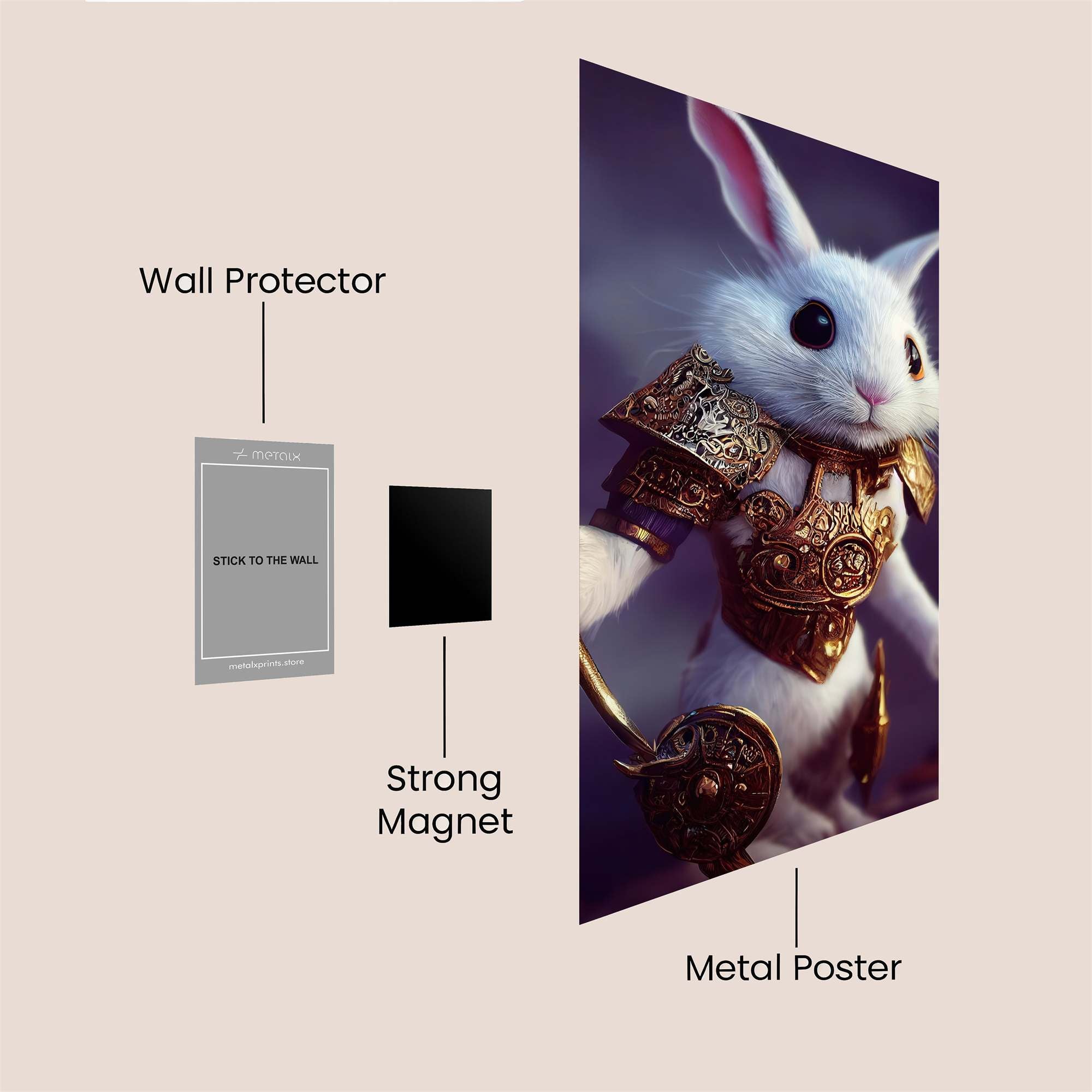 Brave Bunny Safe Wall Magnetic / M