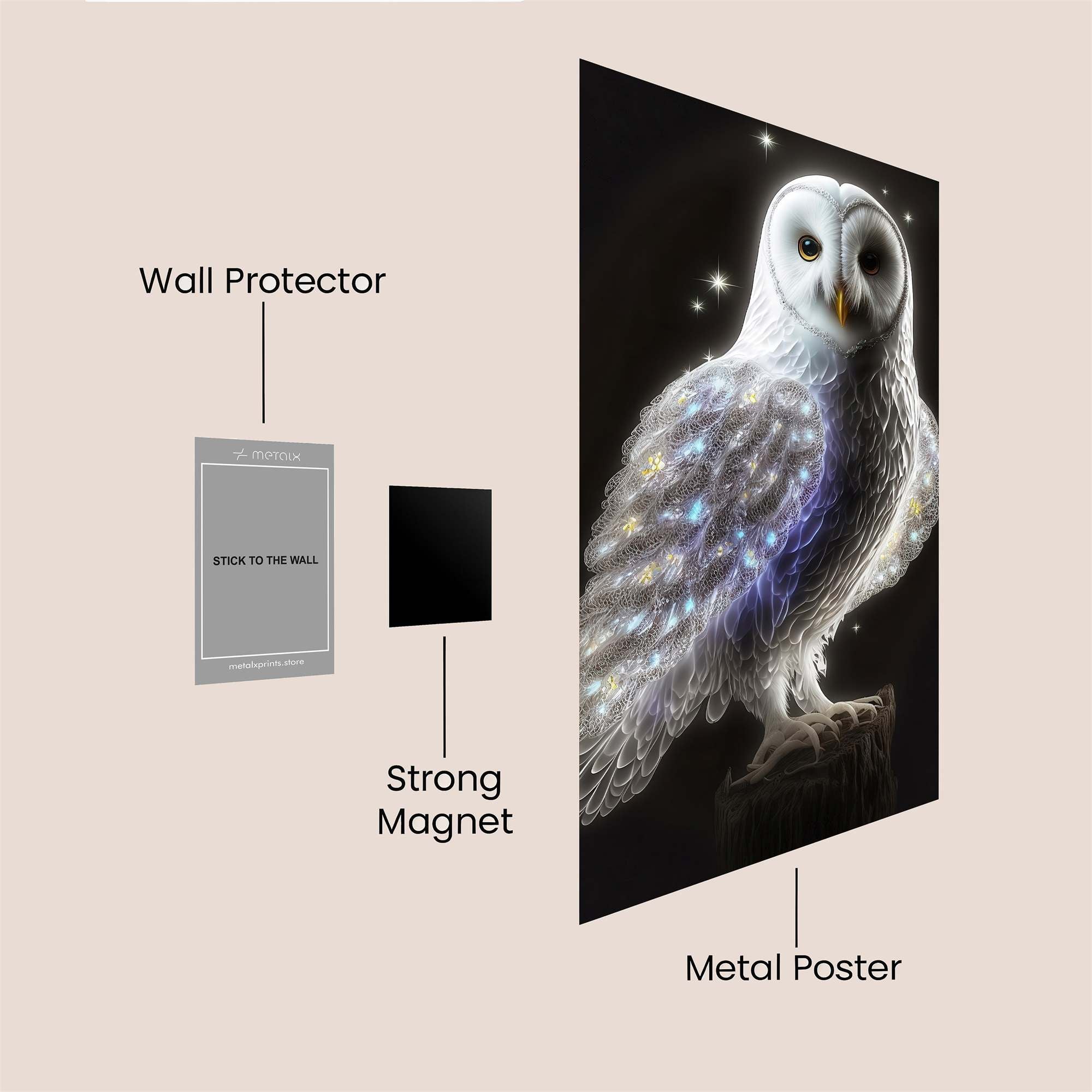 Luminous Owl Safe Wall Magnetic / M