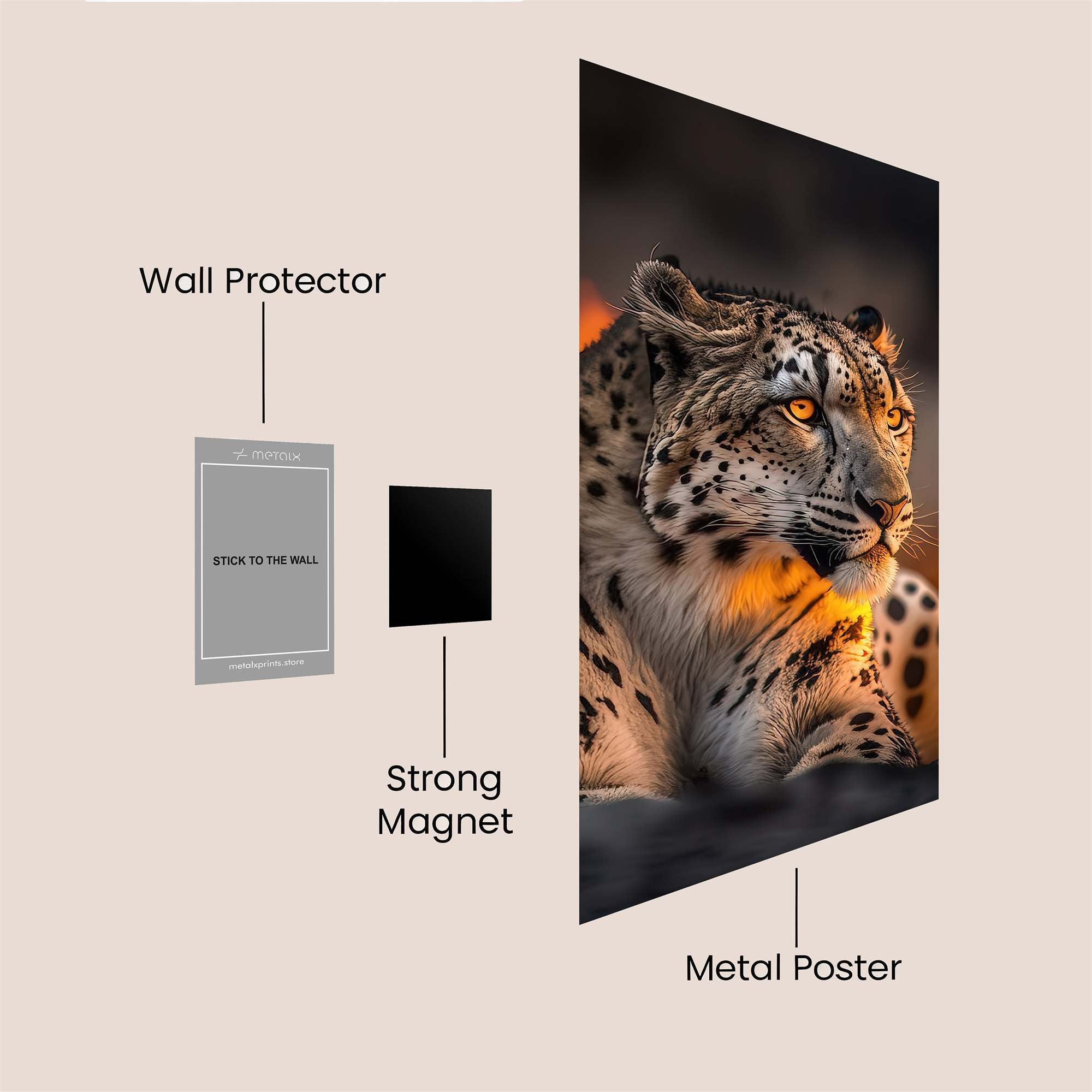 SnowLeopard Blaze Safe Wall Magnetic / M
