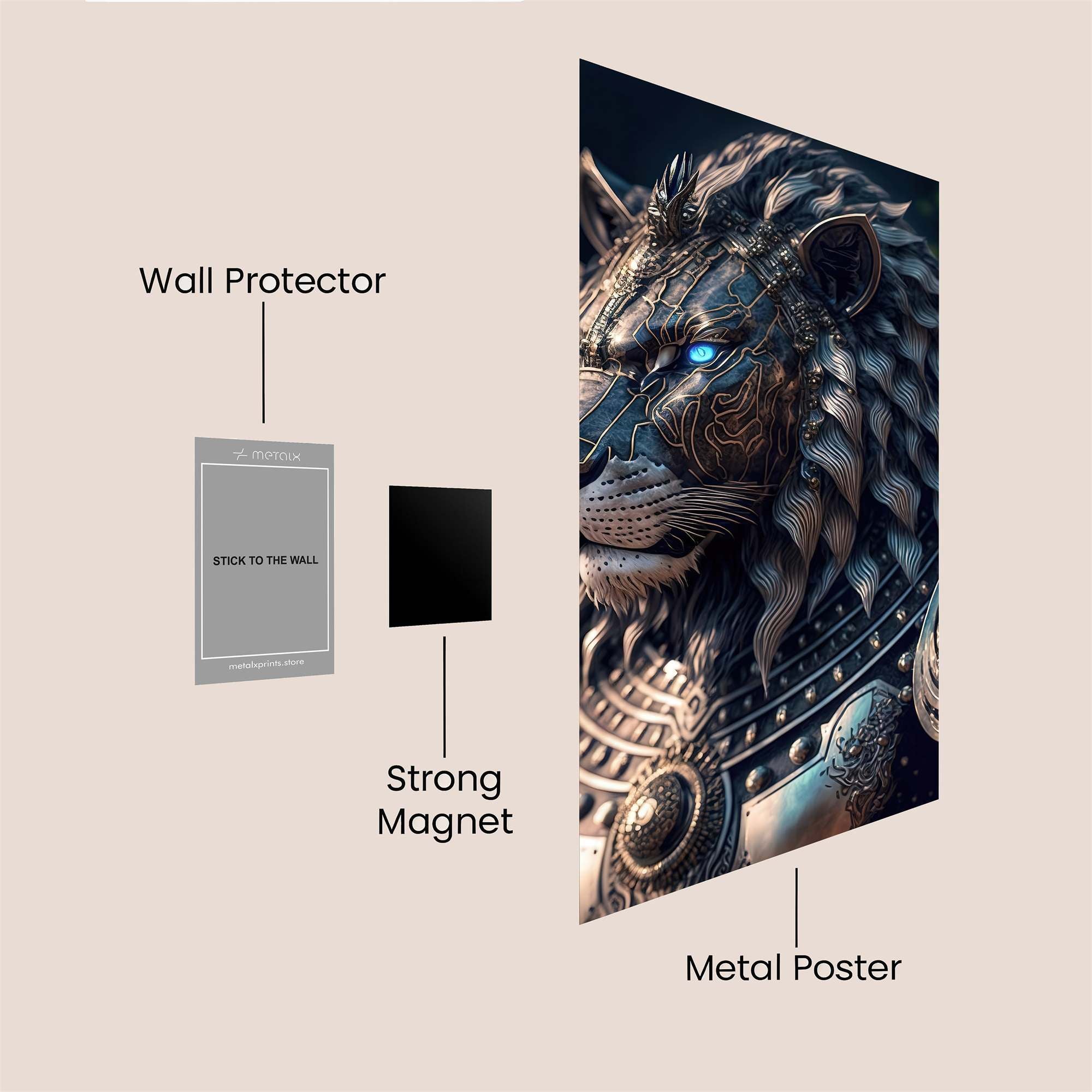 Lion Majestic Safe Wall Magnetic / M