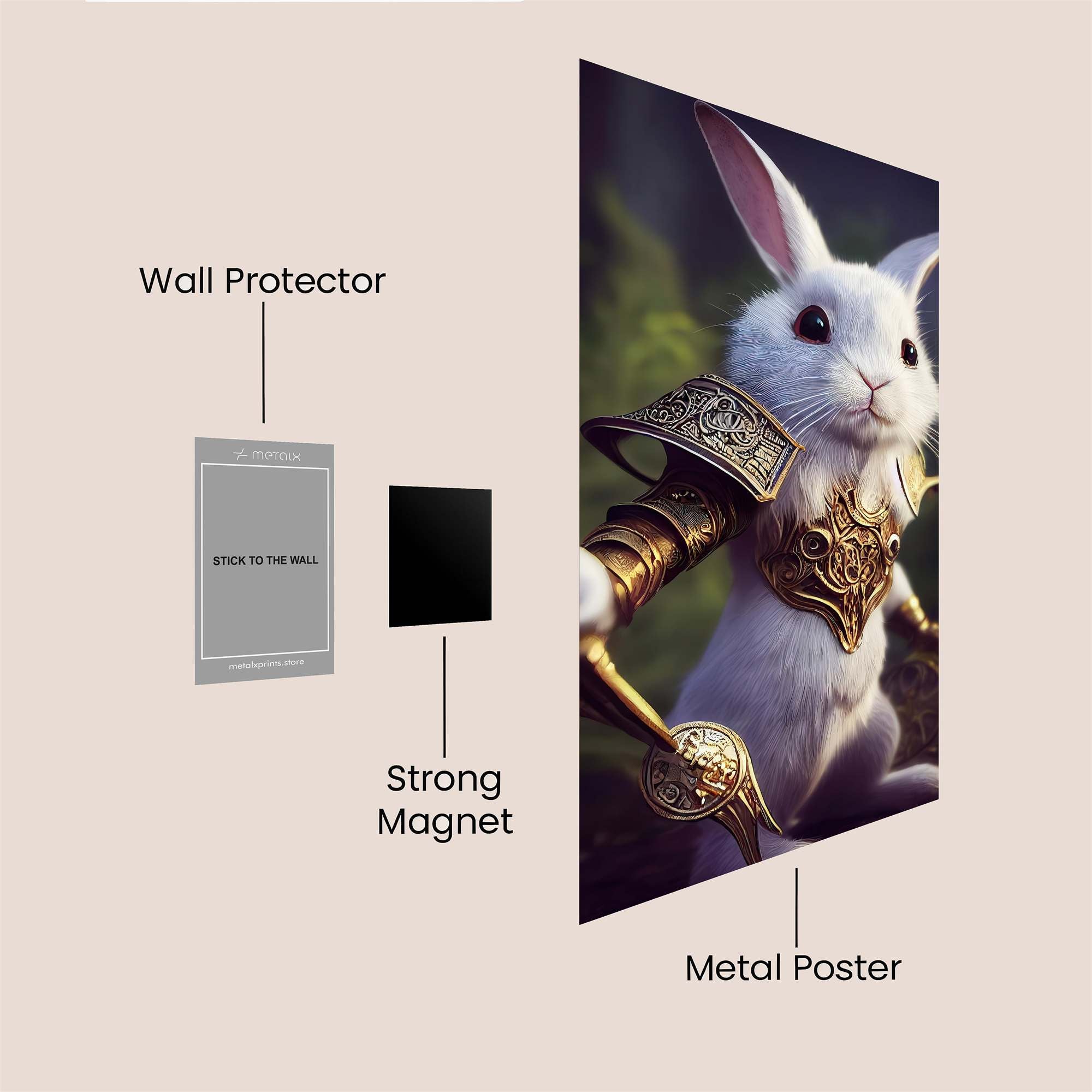 Brave Bunny Safe Wall Magnetic / M