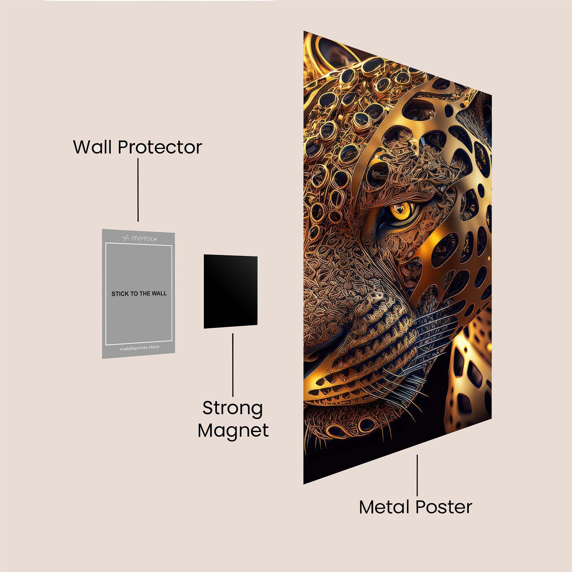 Cyber Tiger Safe Wall Magnetic / M