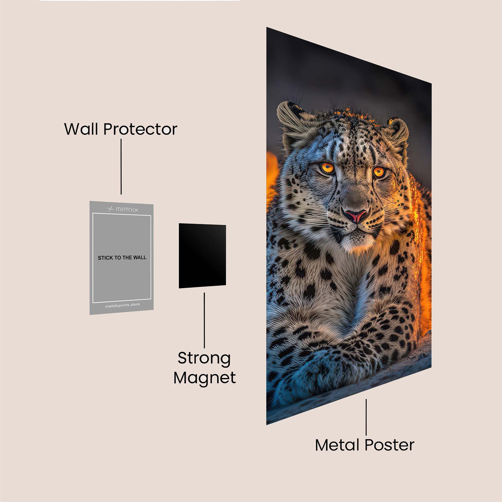 Leopard Blaze Safe Wall Magnetic / M