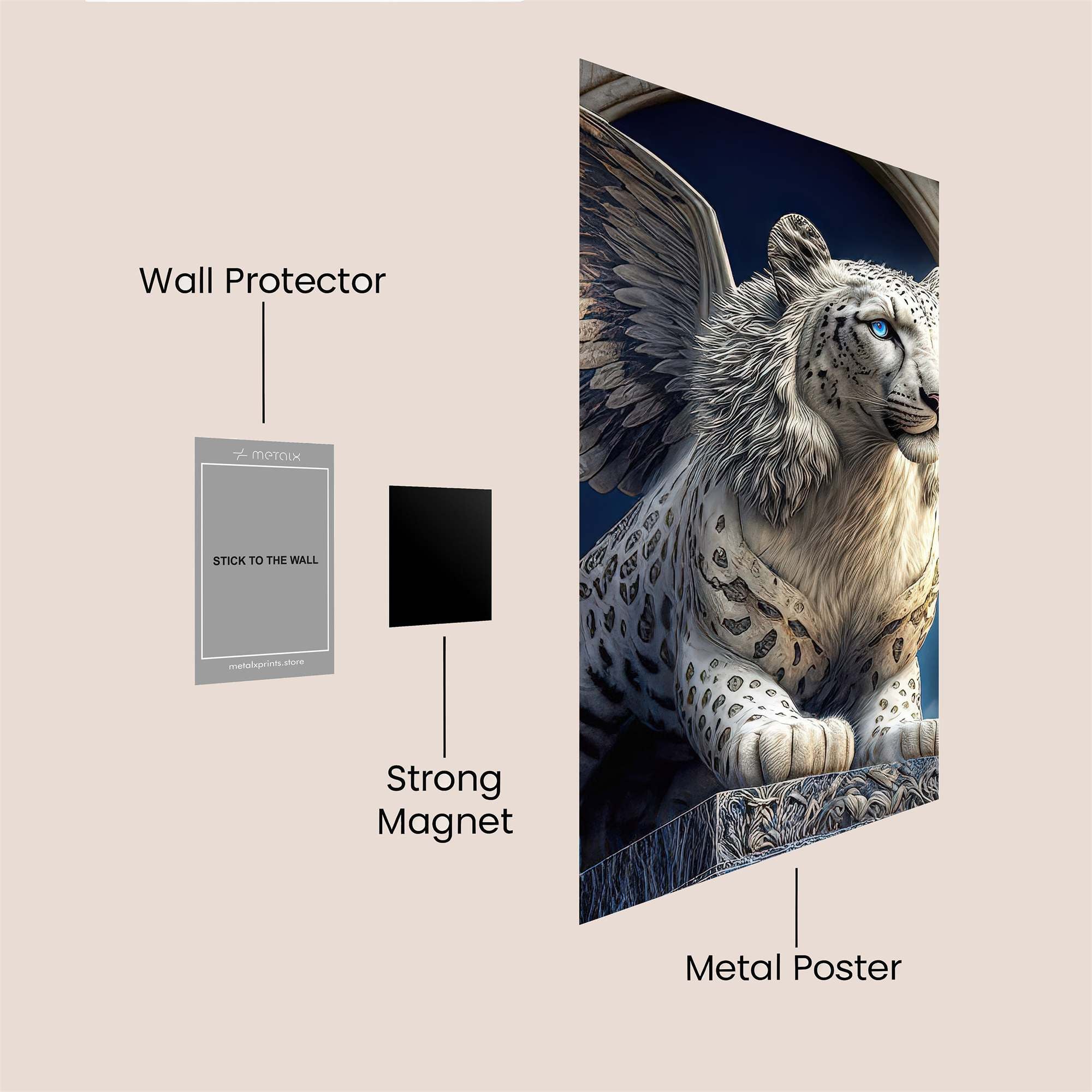 Angel Leopard Safe Wall Magnetic / M