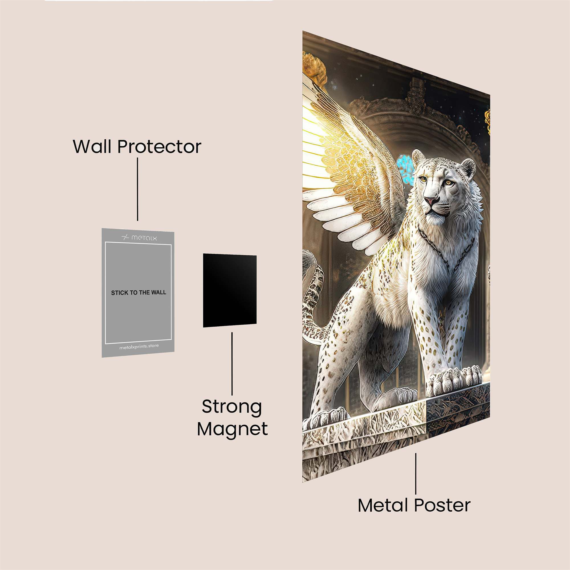 Angel Leopard Safe Wall Magnetic / M