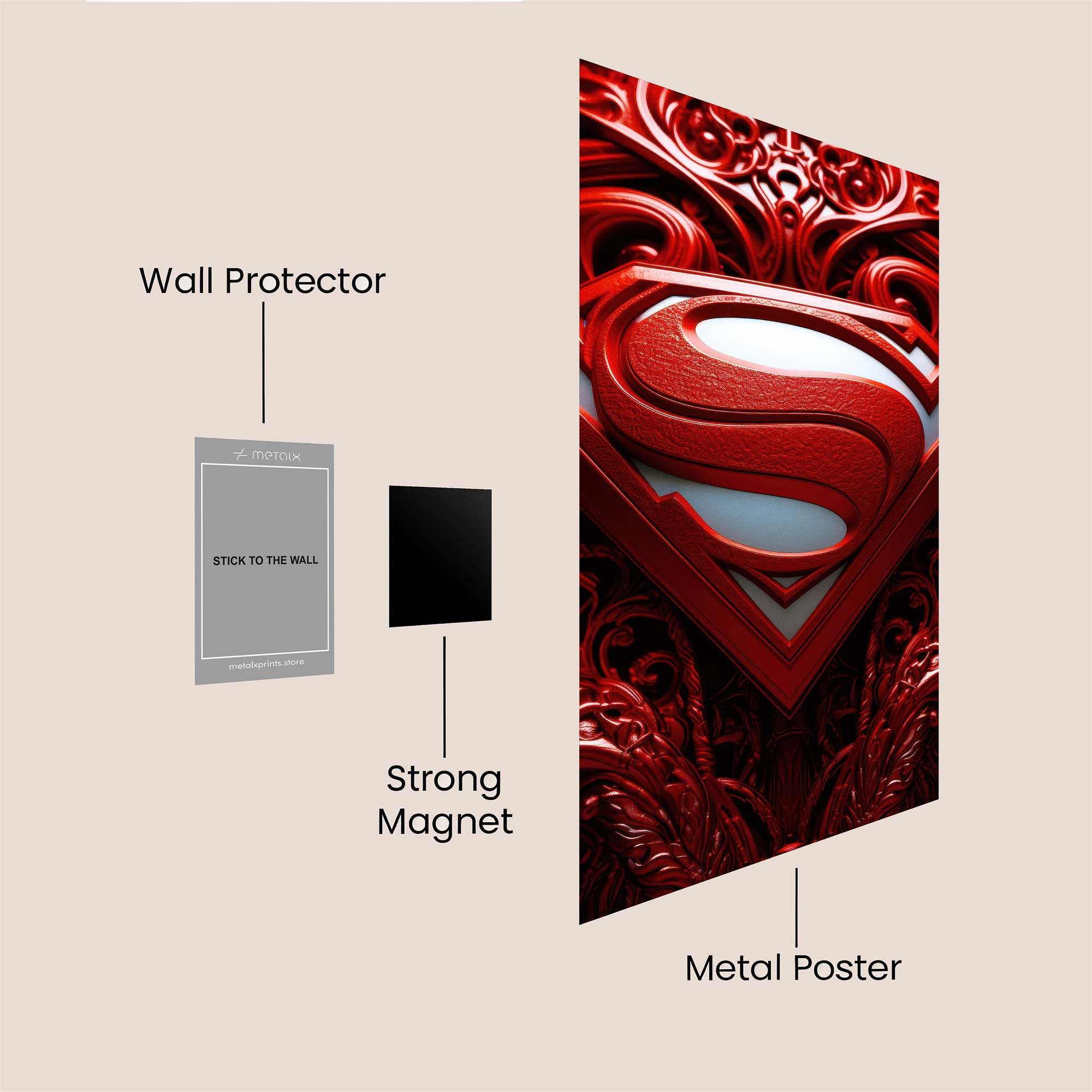 Superman Regal Safe Wall Magnetic / M