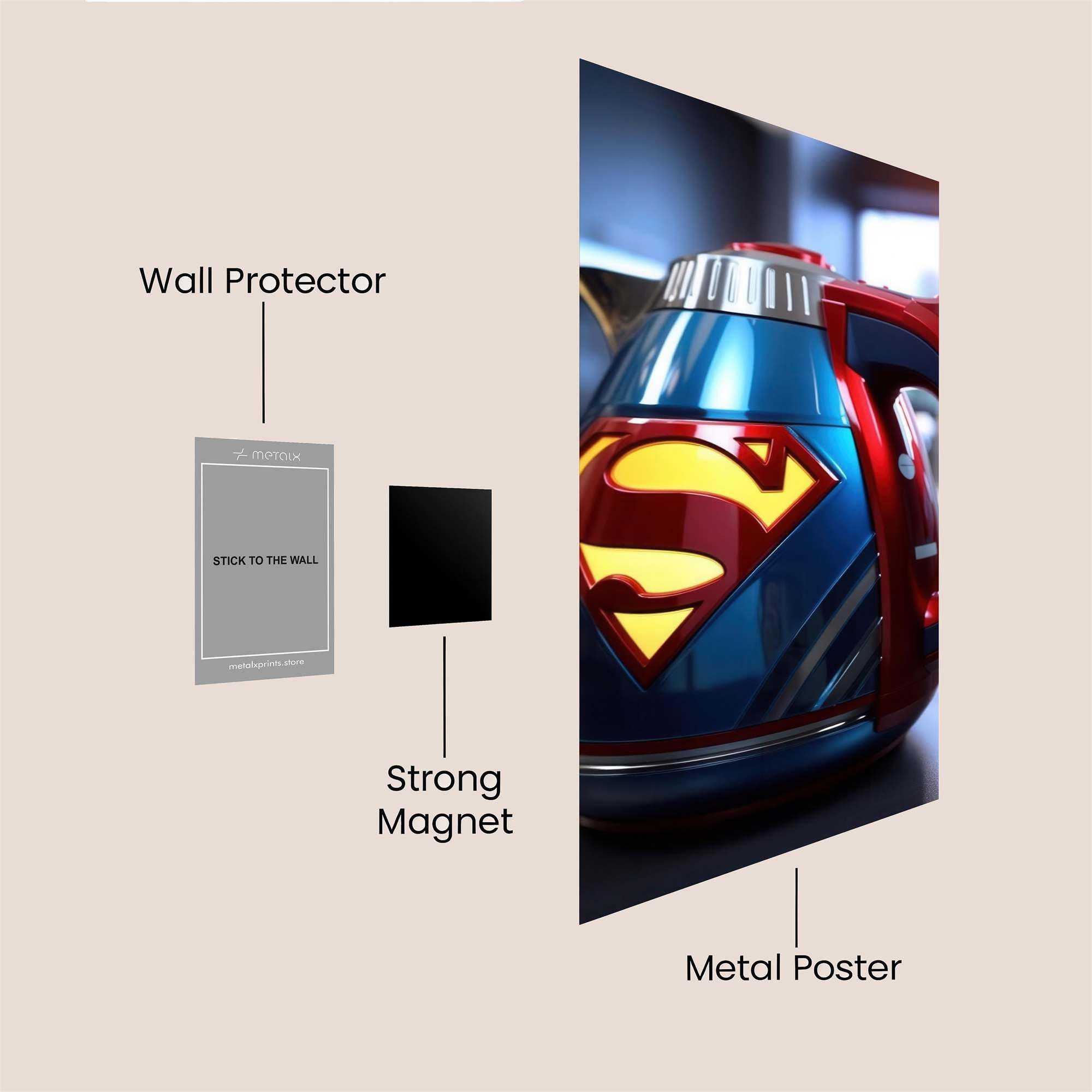Superhero Brew Safe Wall Magnetic / M