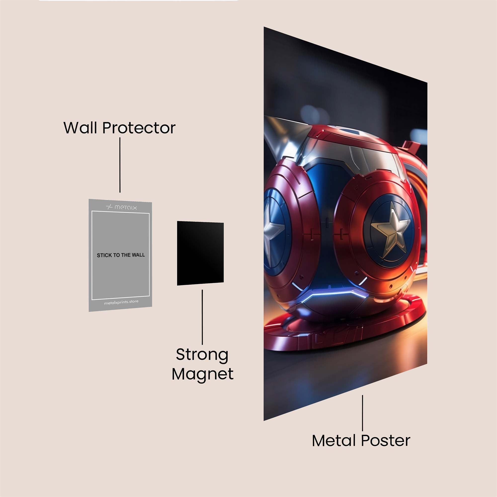 Captain Cozy Safe Wall Magnetic / M