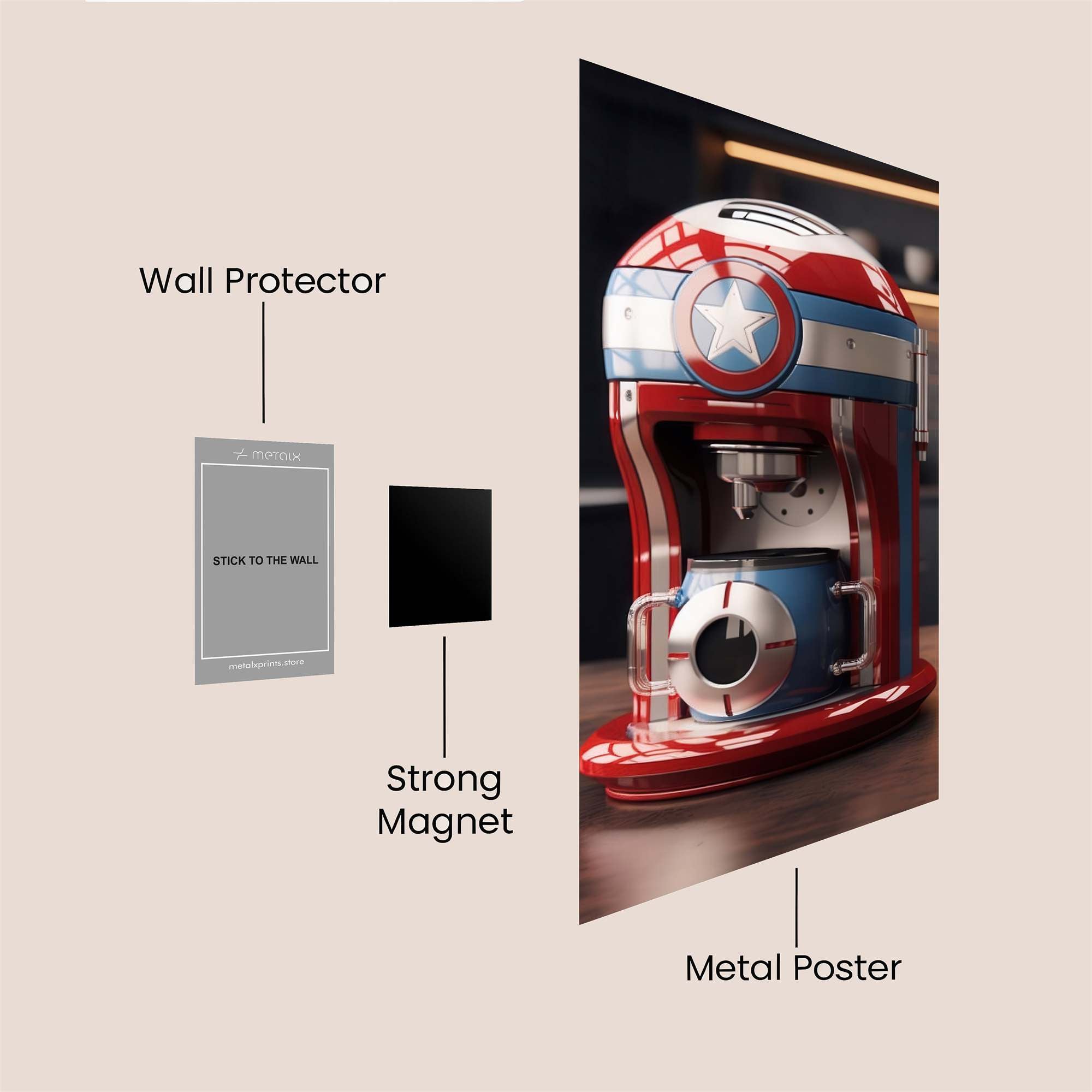 Captain Marvelous Safe Wall Magnetic / M