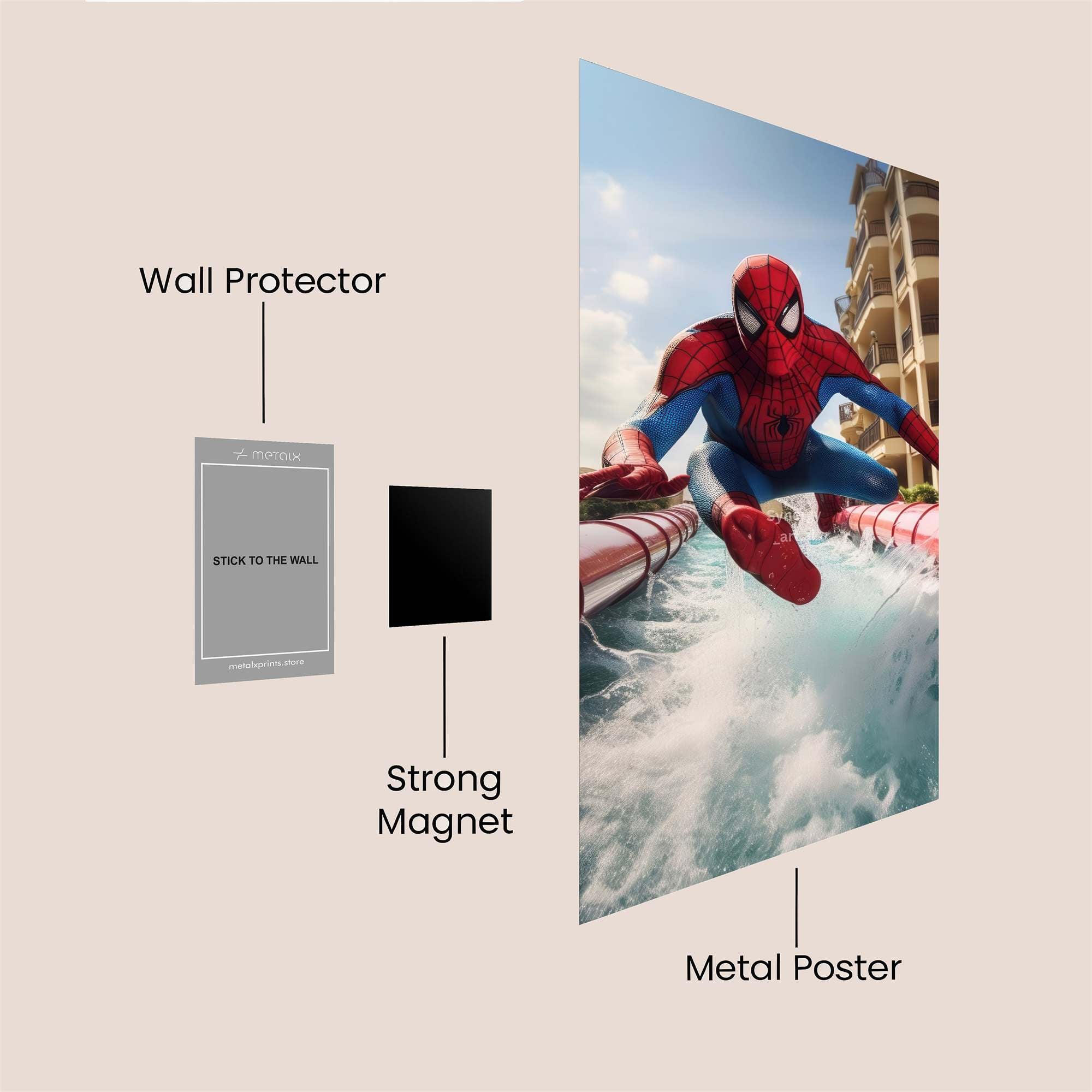 Spidey Splash Safe Wall Magnetic / M
