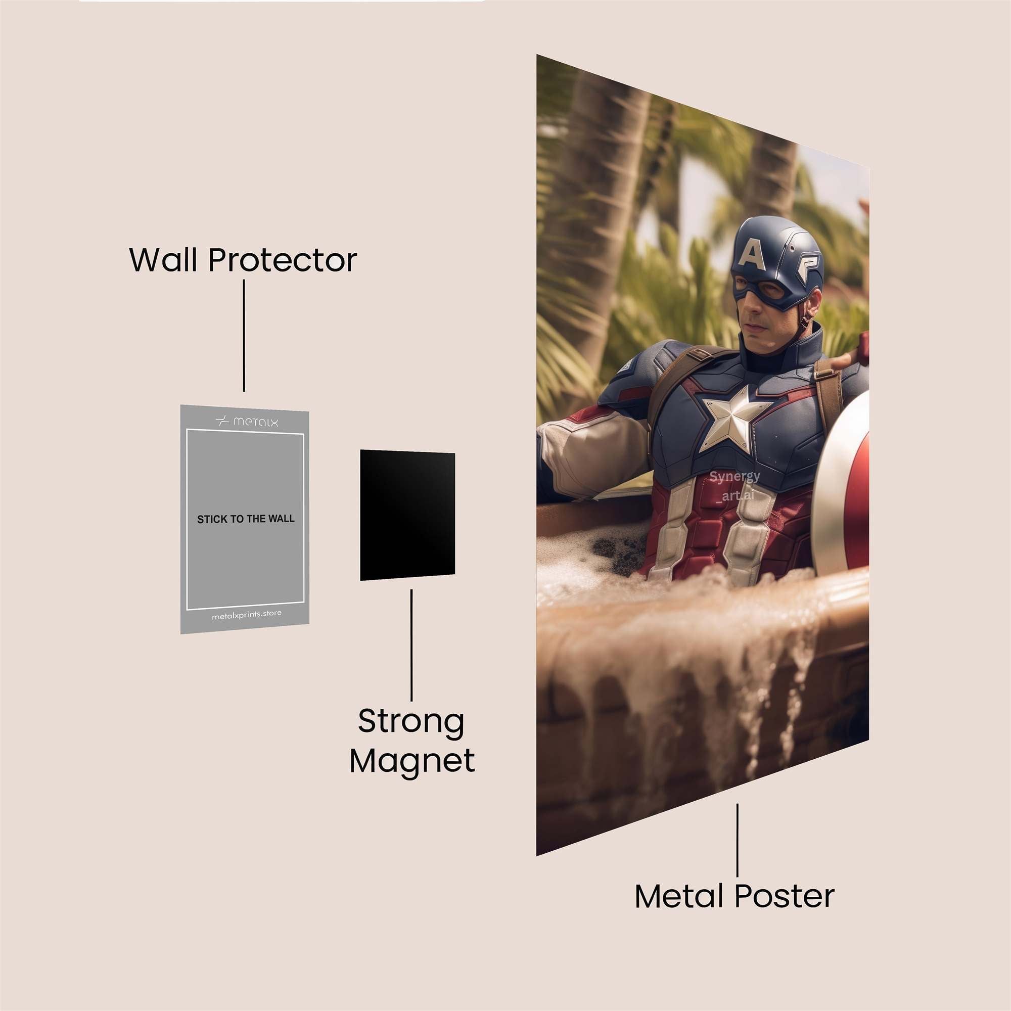 Captain Relaxed Safe Wall Magnetic / M