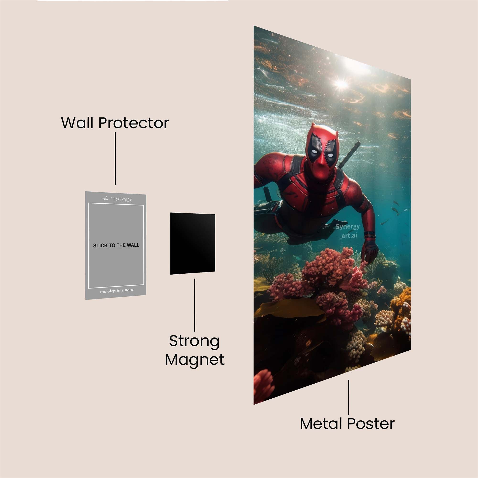 Deadpool Serene Safe Wall Magnetic / M