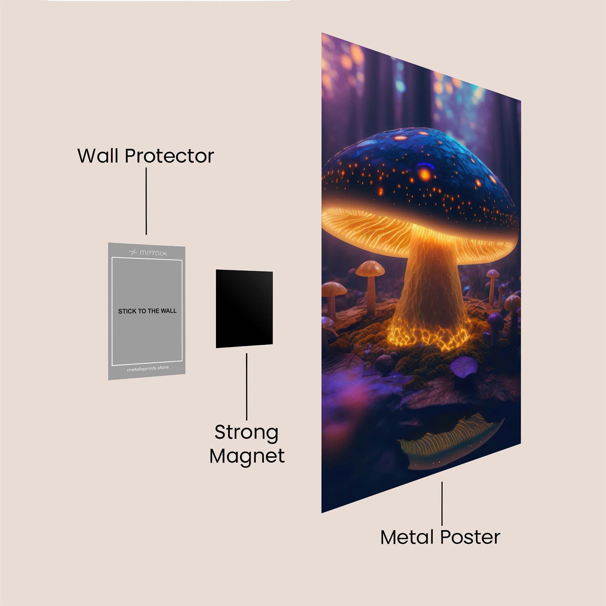 Mushroom Radiance Safe Wall Magnetic / M