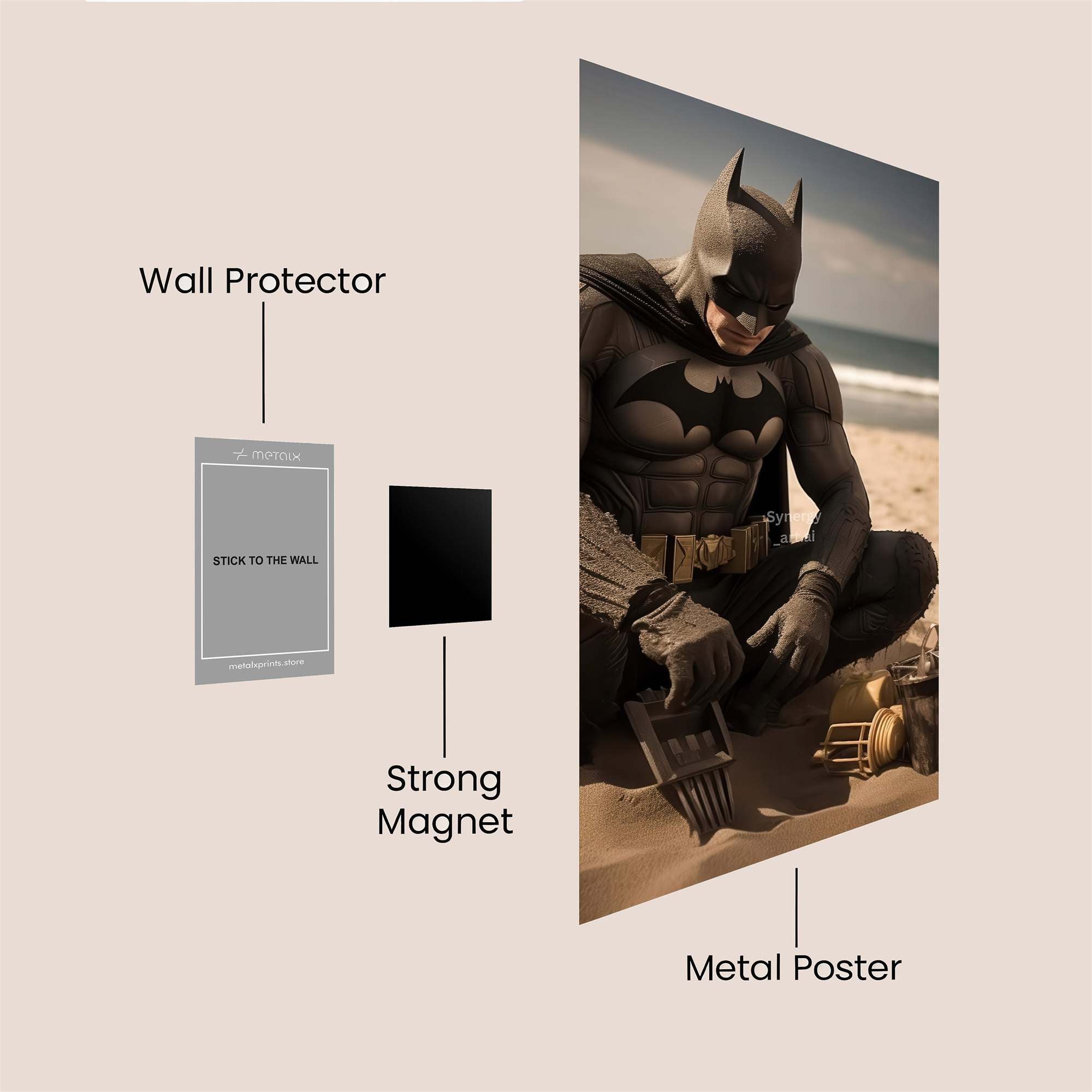 Batman Contemplates Safe Wall Magnetic / M