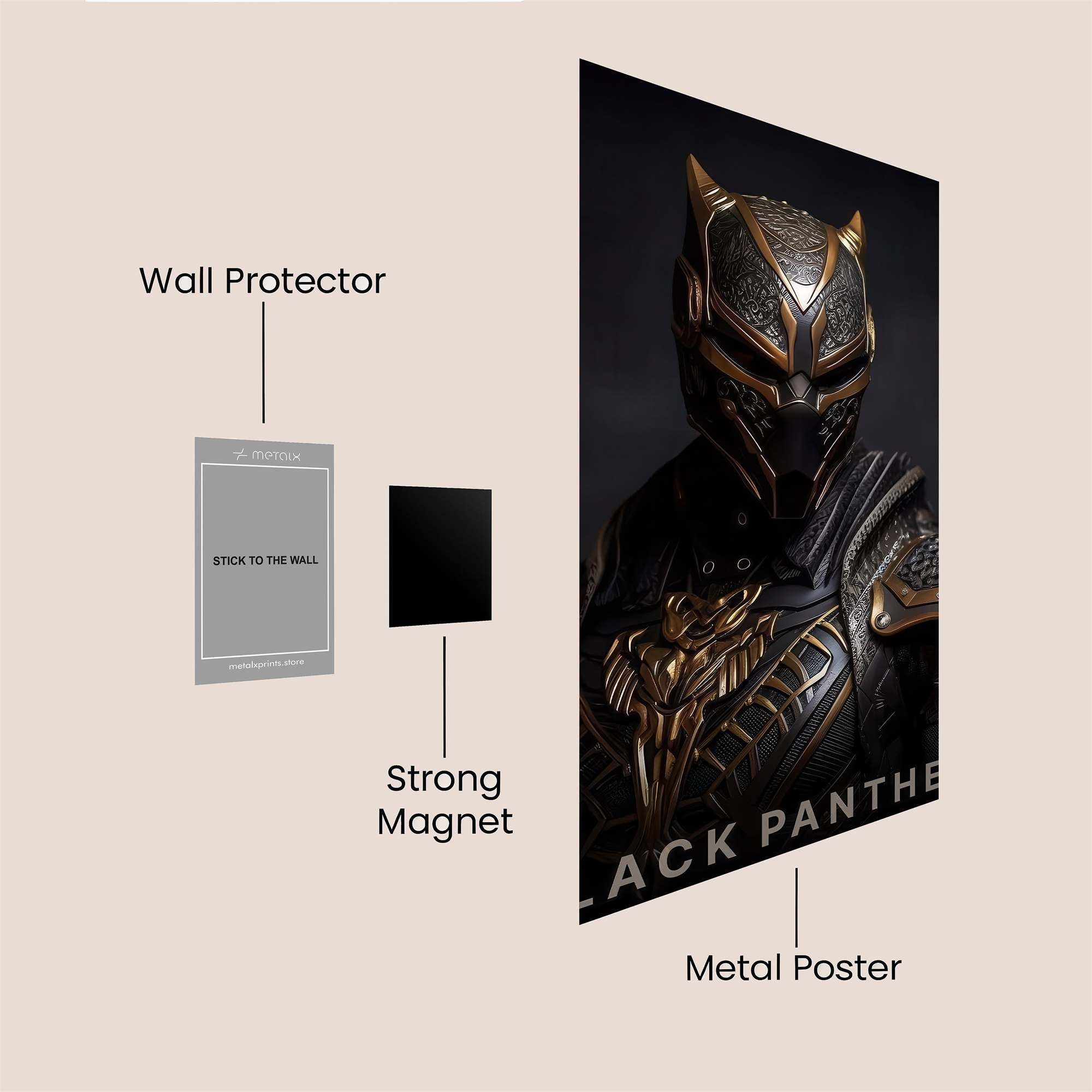 Wolf Blaze Safe Wall Magnetic / M
