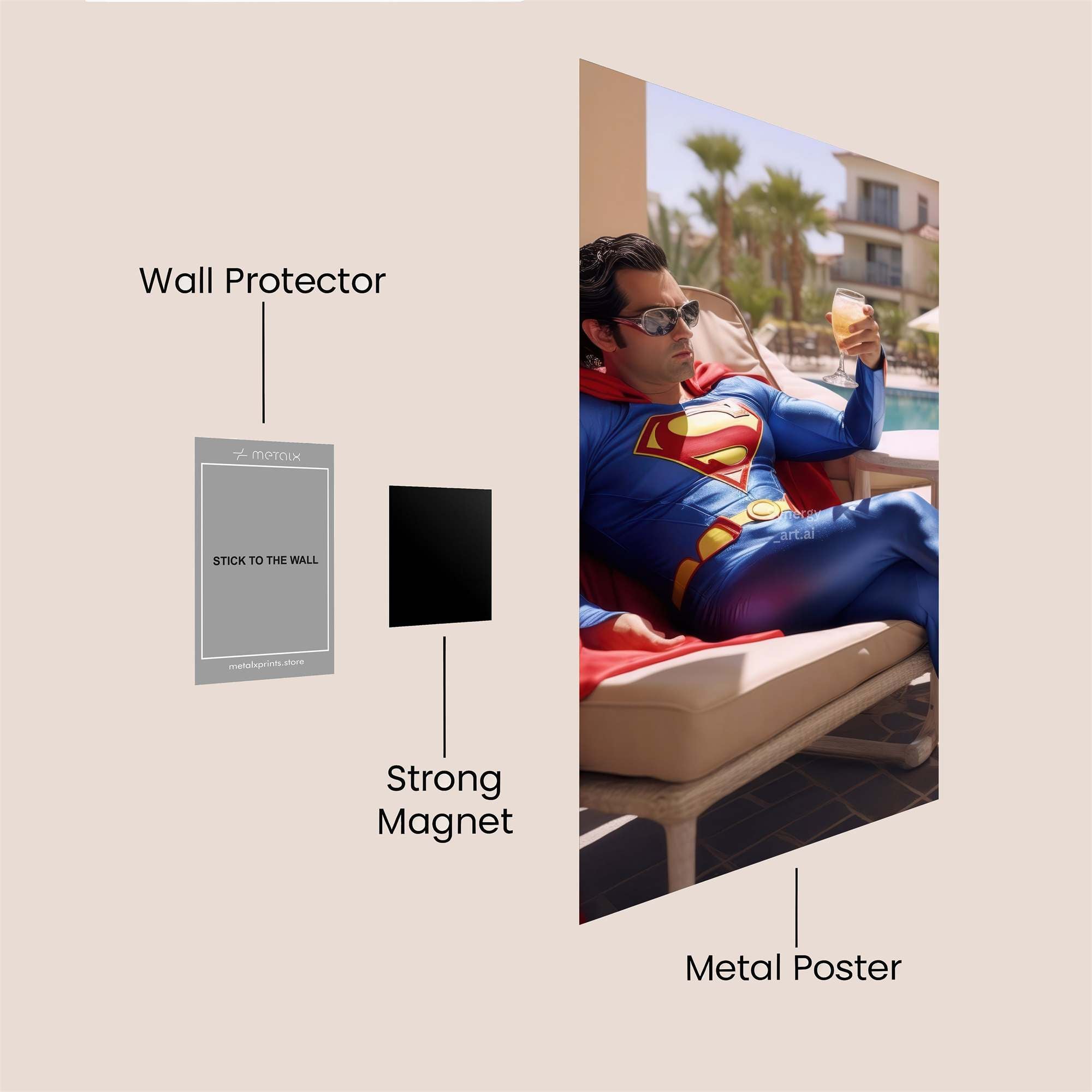 Superman Relaxed Safe Wall Magnetic / M