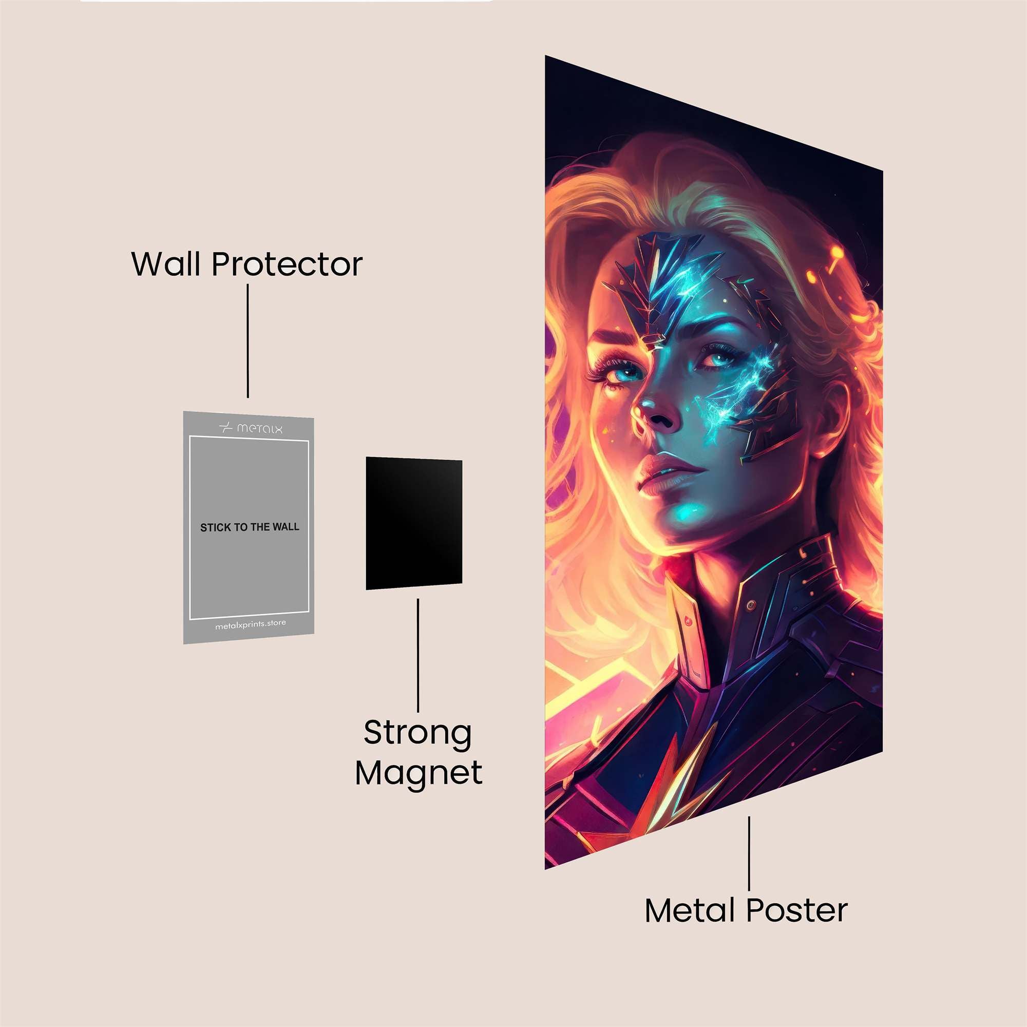 Captain Radiant Safe Wall Magnetic / M